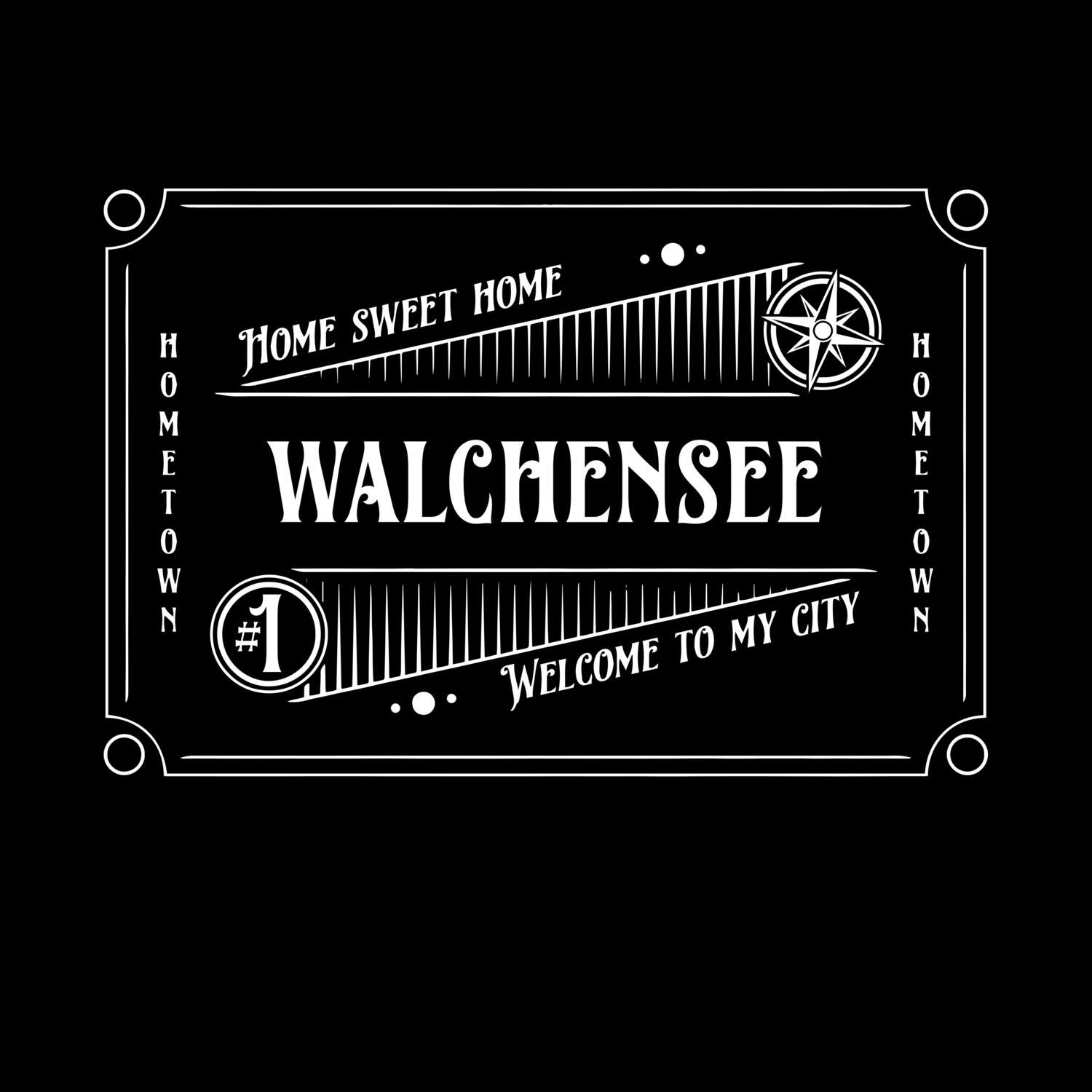 T-Shirt »Rockabilly« für den Ort »Walchensee«