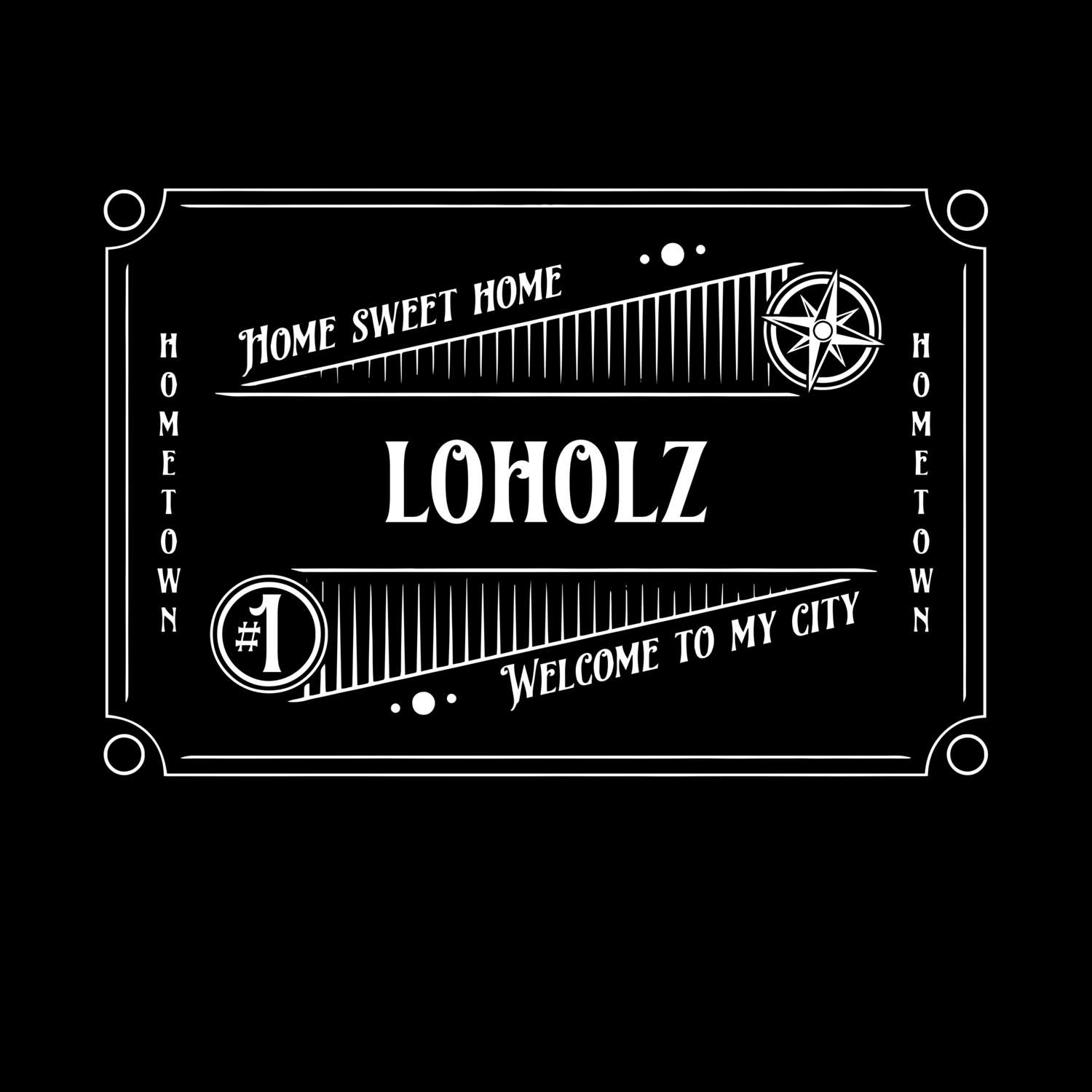 T-Shirt »Rockabilly« für den Ort »Loholz«