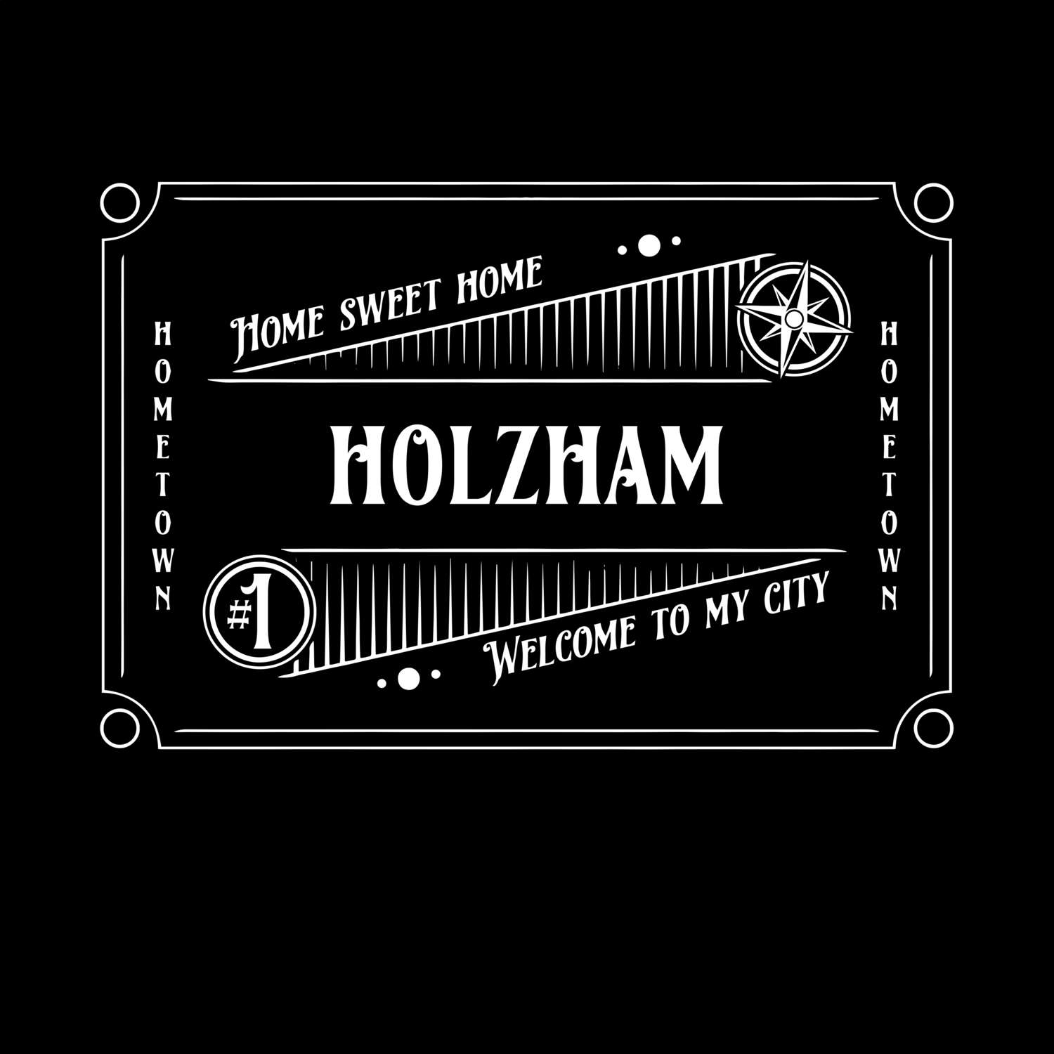 T-Shirt »Rockabilly« für den Ort »Holzham«