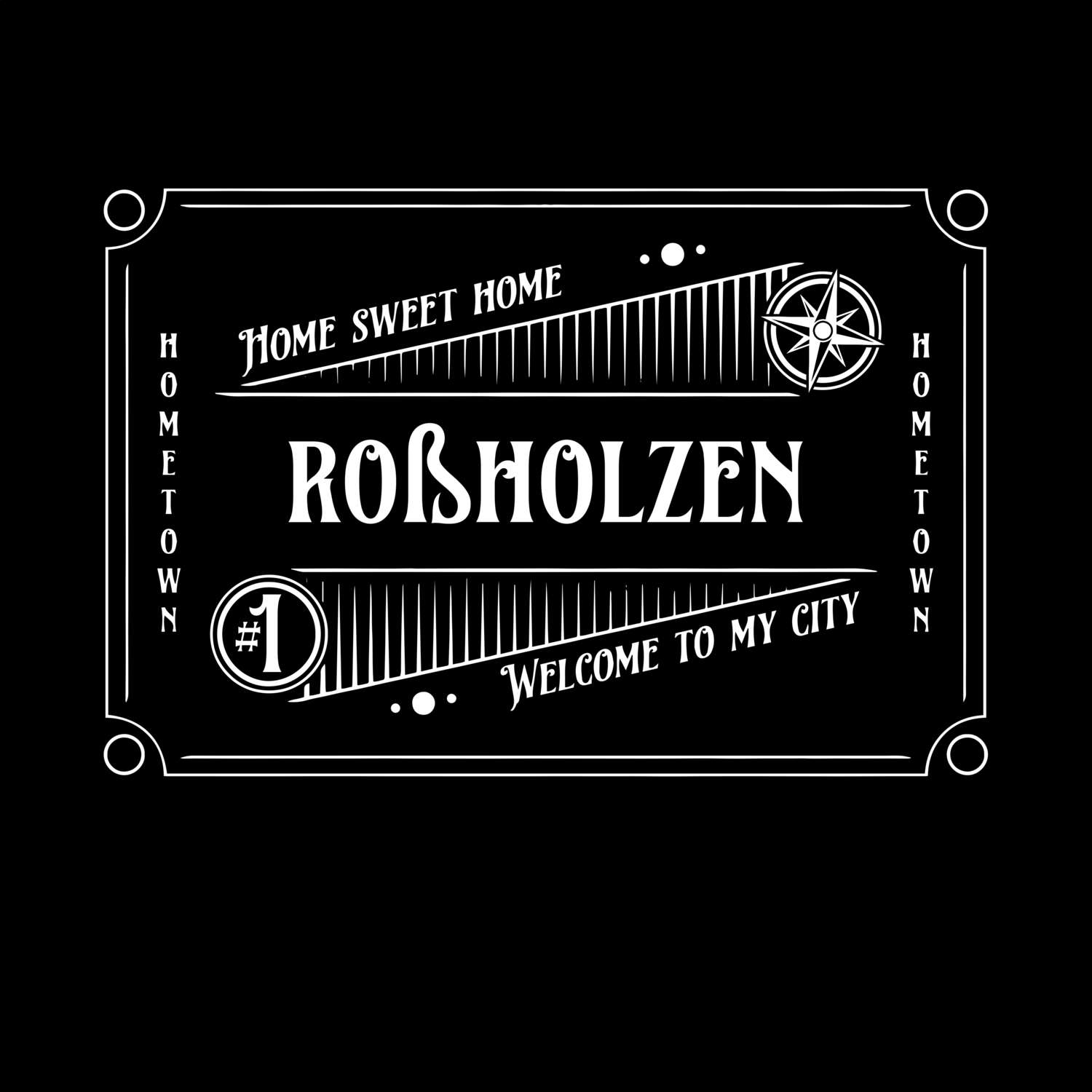 T-Shirt »Rockabilly« für den Ort »Roßholzen«