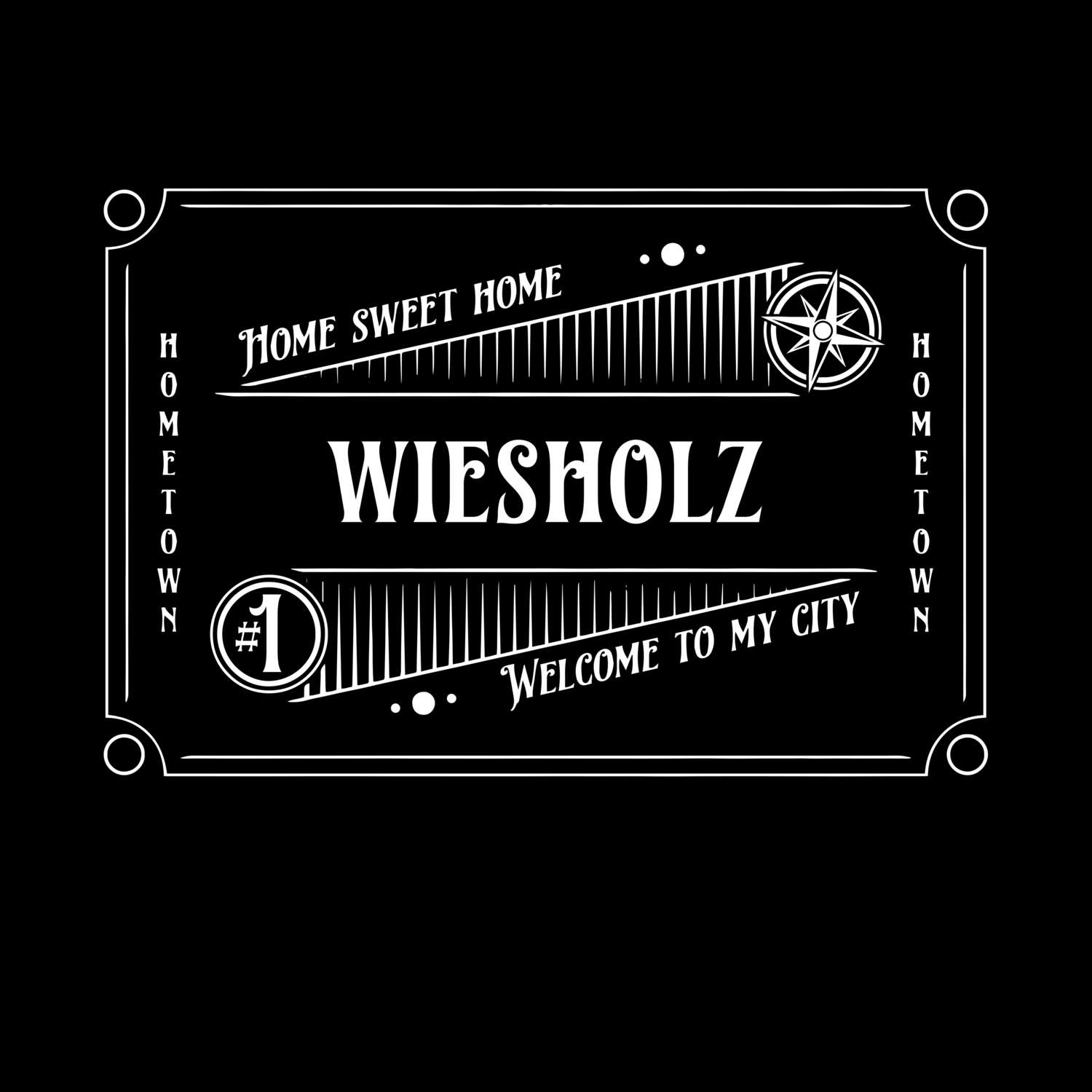 T-Shirt »Rockabilly« für den Ort »Wiesholz«