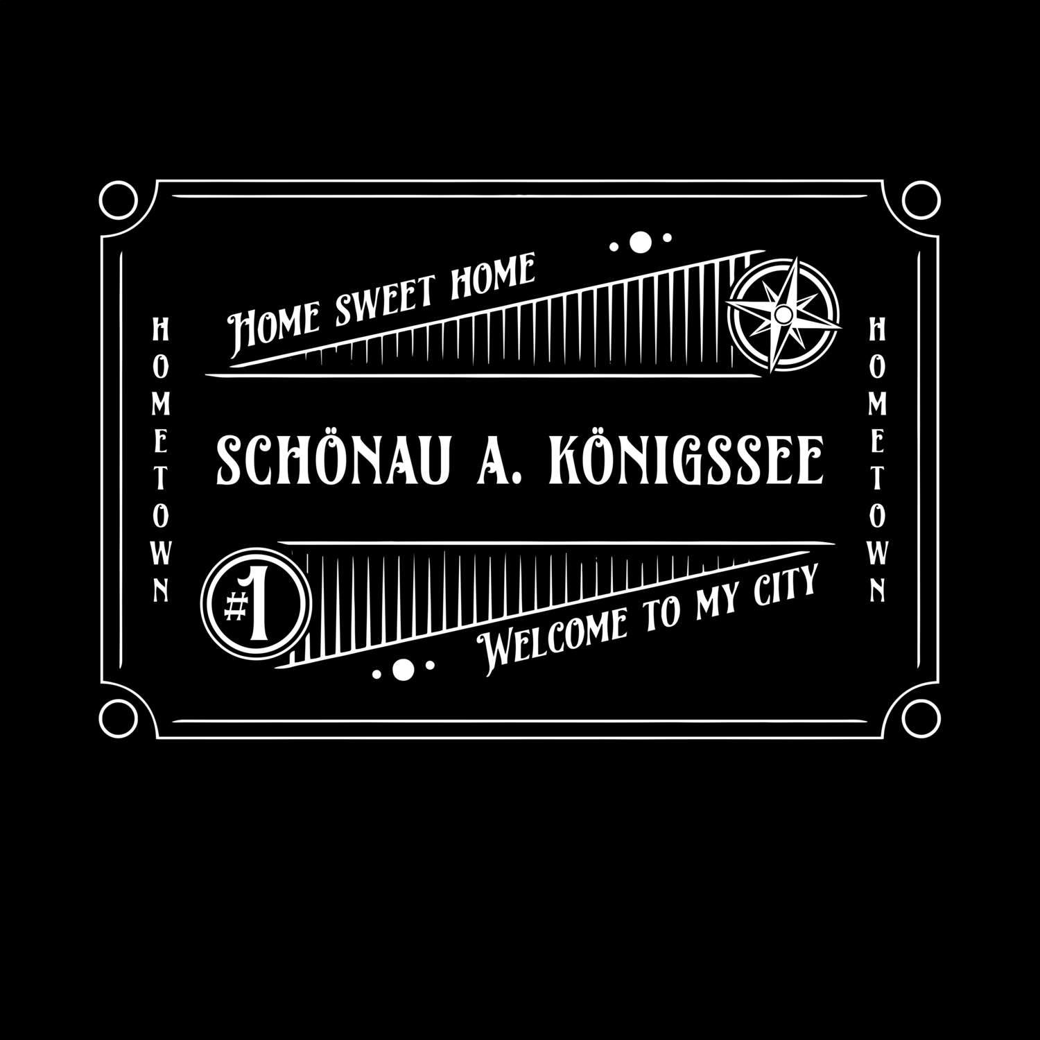 T-Shirt »Rockabilly« für den Ort »Schönau a. Königssee«