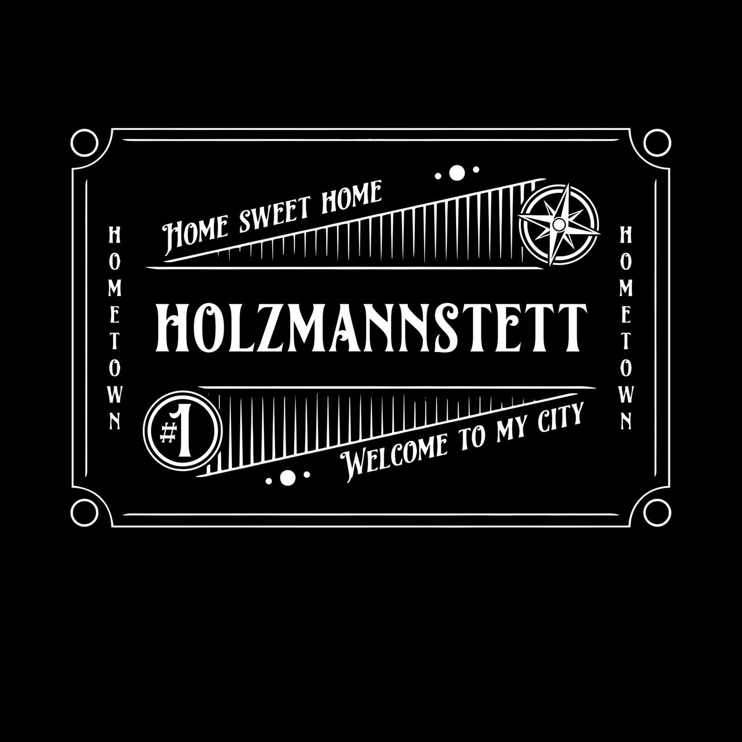 T-Shirt »Rockabilly« für den Ort »Holzmannstett«