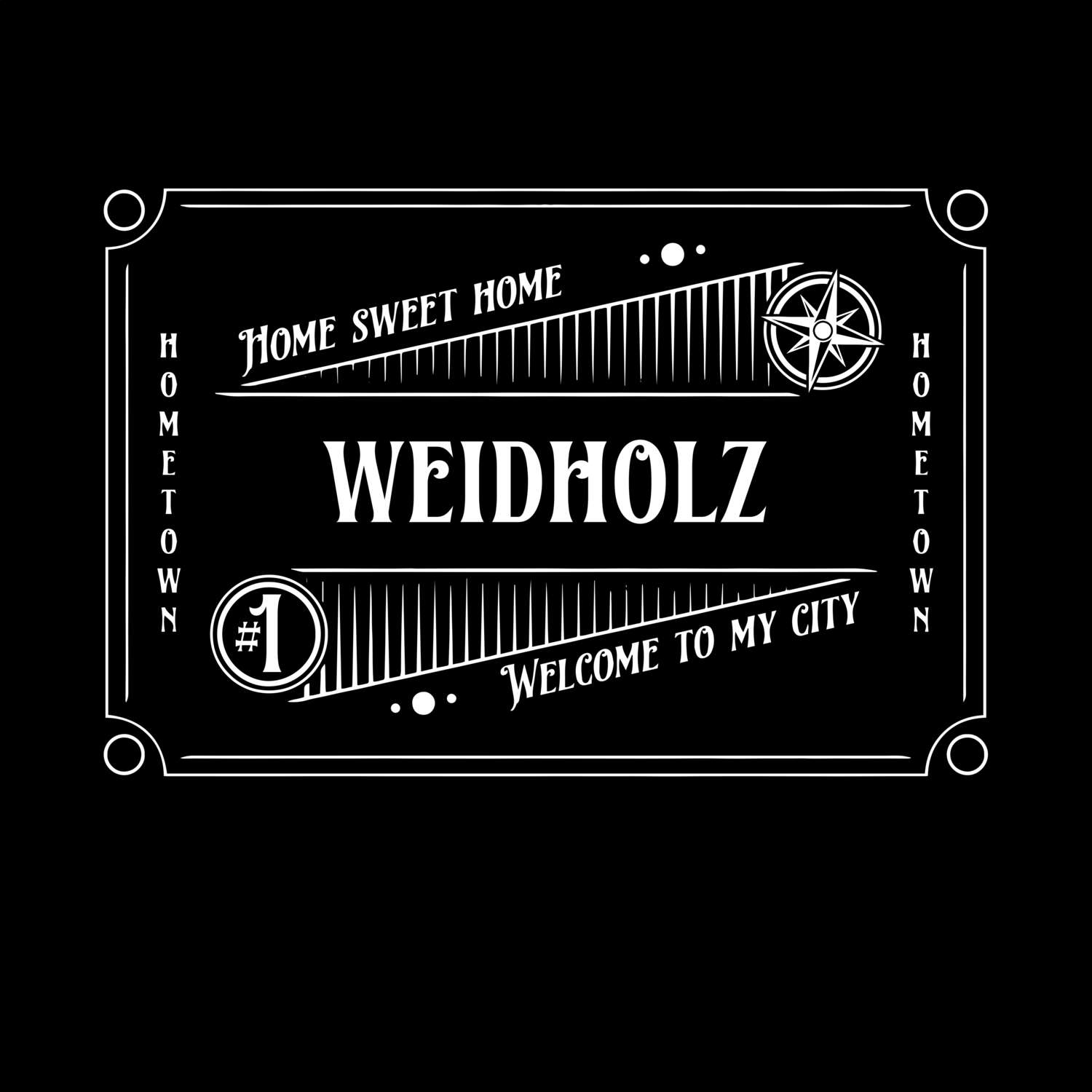 T-Shirt »Rockabilly« für den Ort »Weidholz«