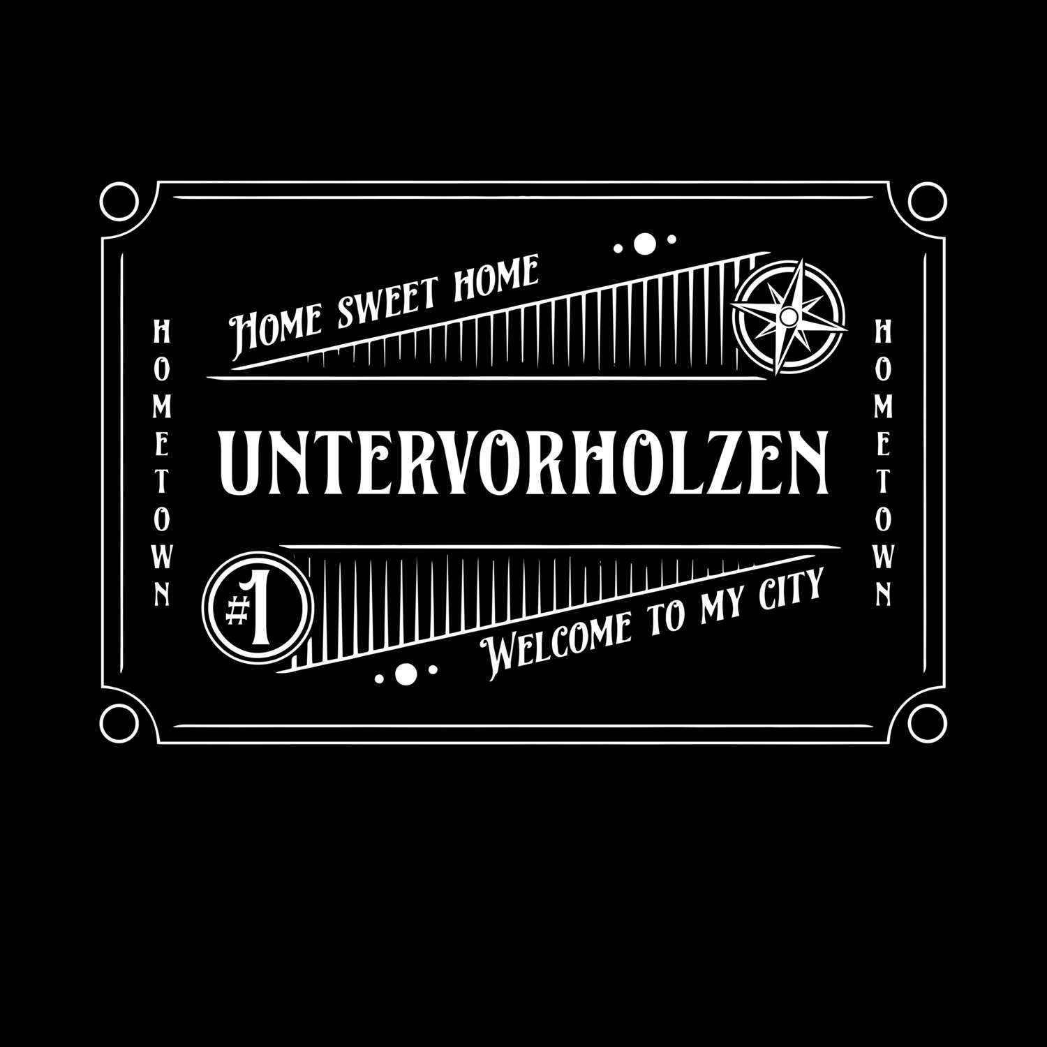 T-Shirt »Rockabilly« für den Ort »Untervorholzen«