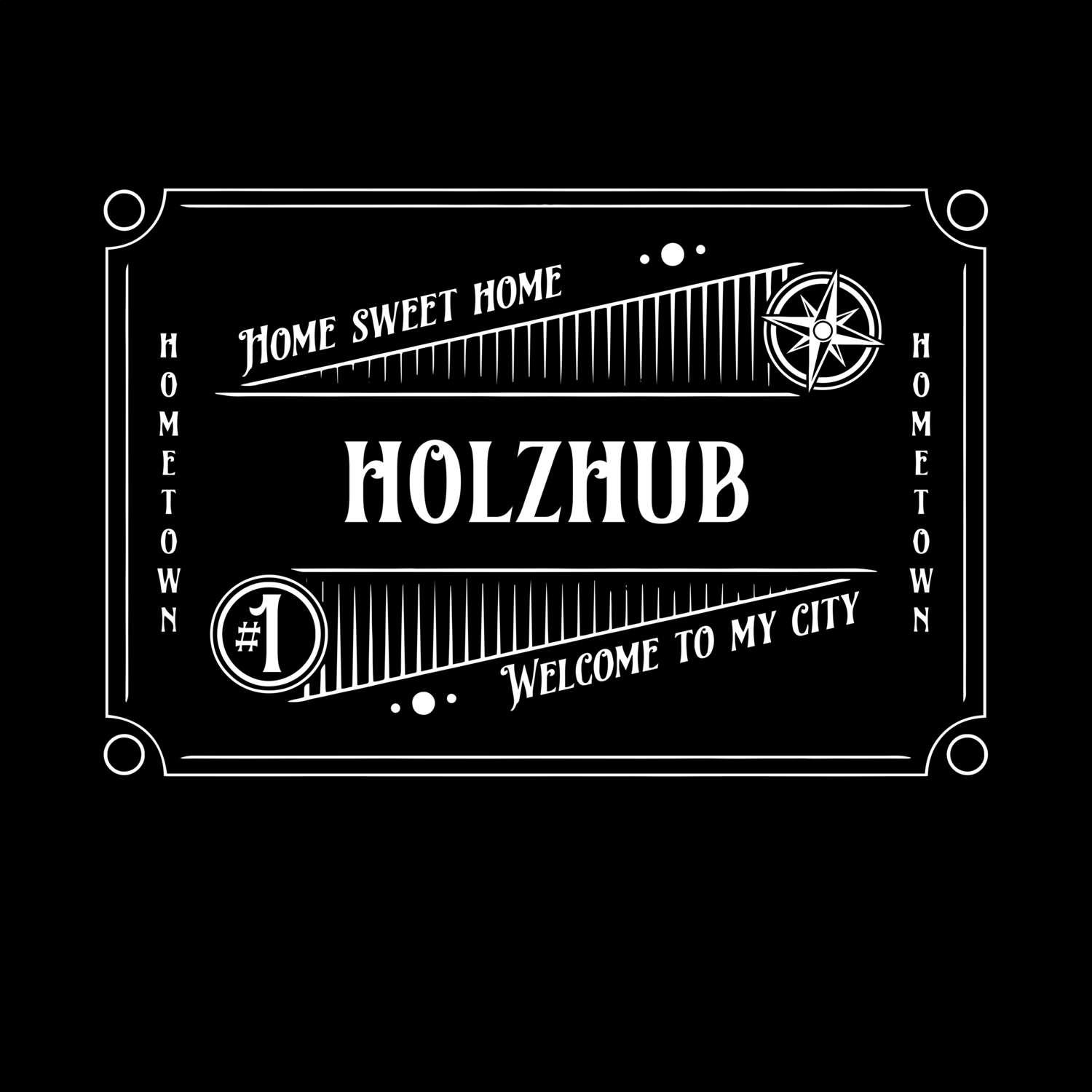 T-Shirt »Rockabilly« für den Ort »Holzhub«