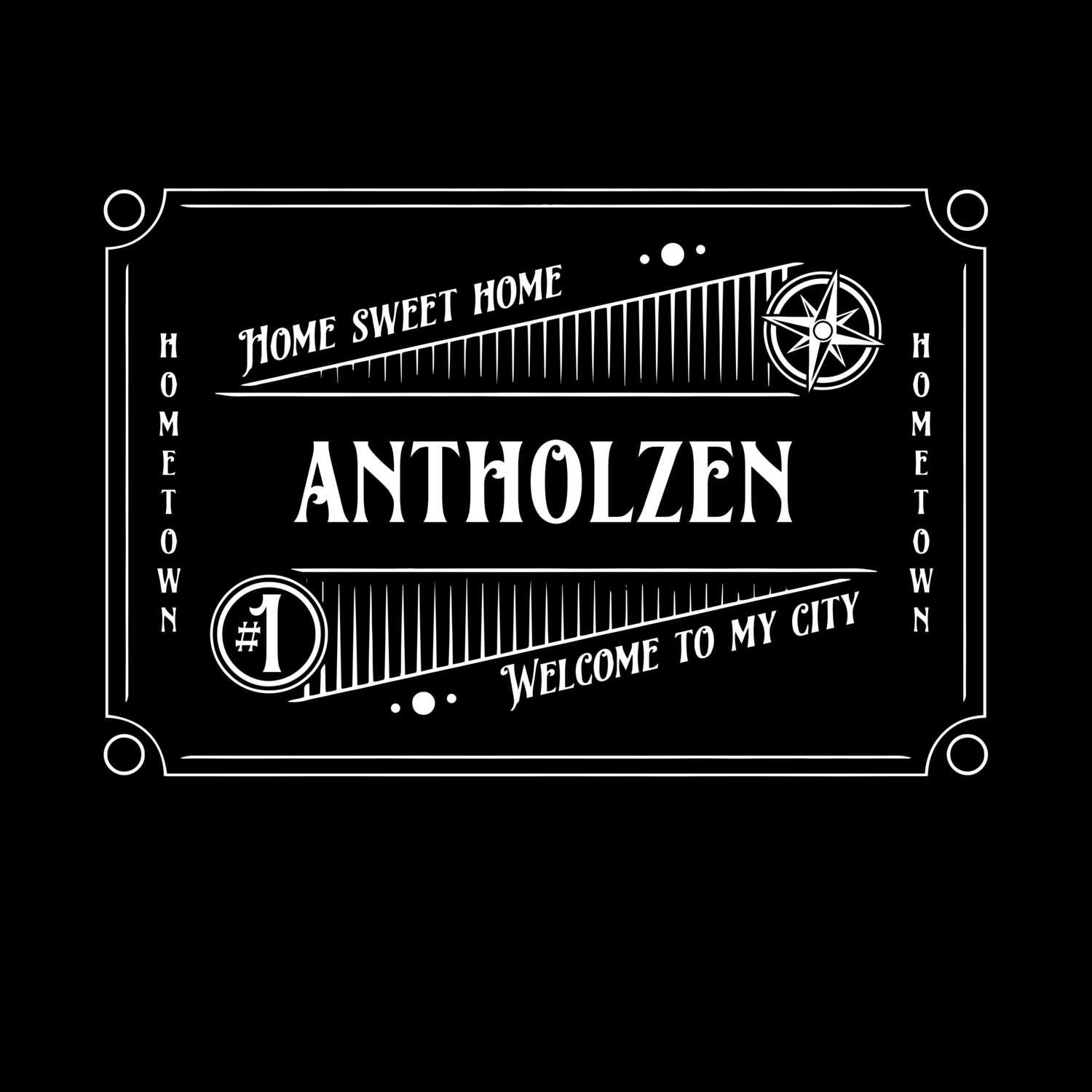 T-Shirt »Rockabilly« für den Ort »Antholzen«