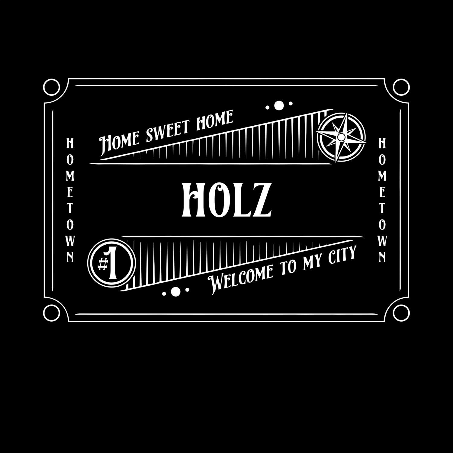 T-Shirt »Rockabilly« für den Ort »Holz«