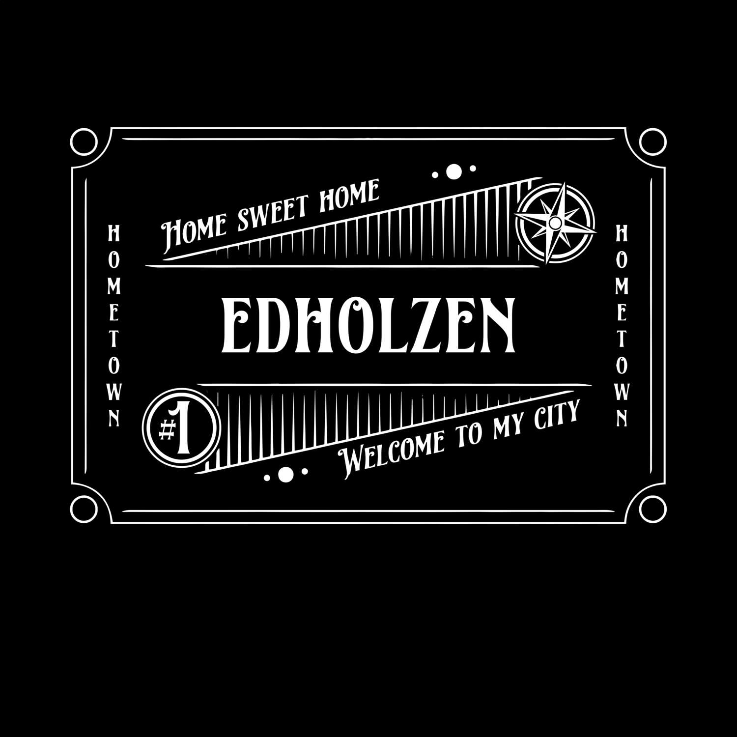 T-Shirt »Rockabilly« für den Ort »Edholzen«