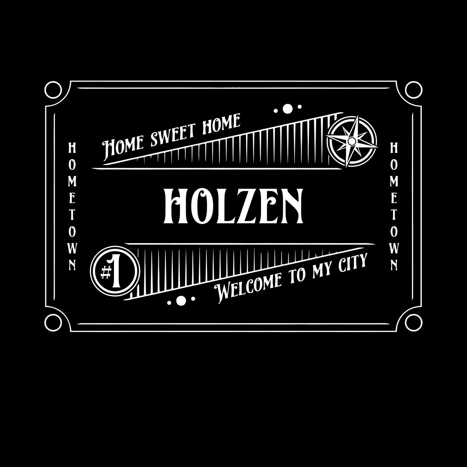 T-Shirt »Rockabilly« für den Ort »Holzen«