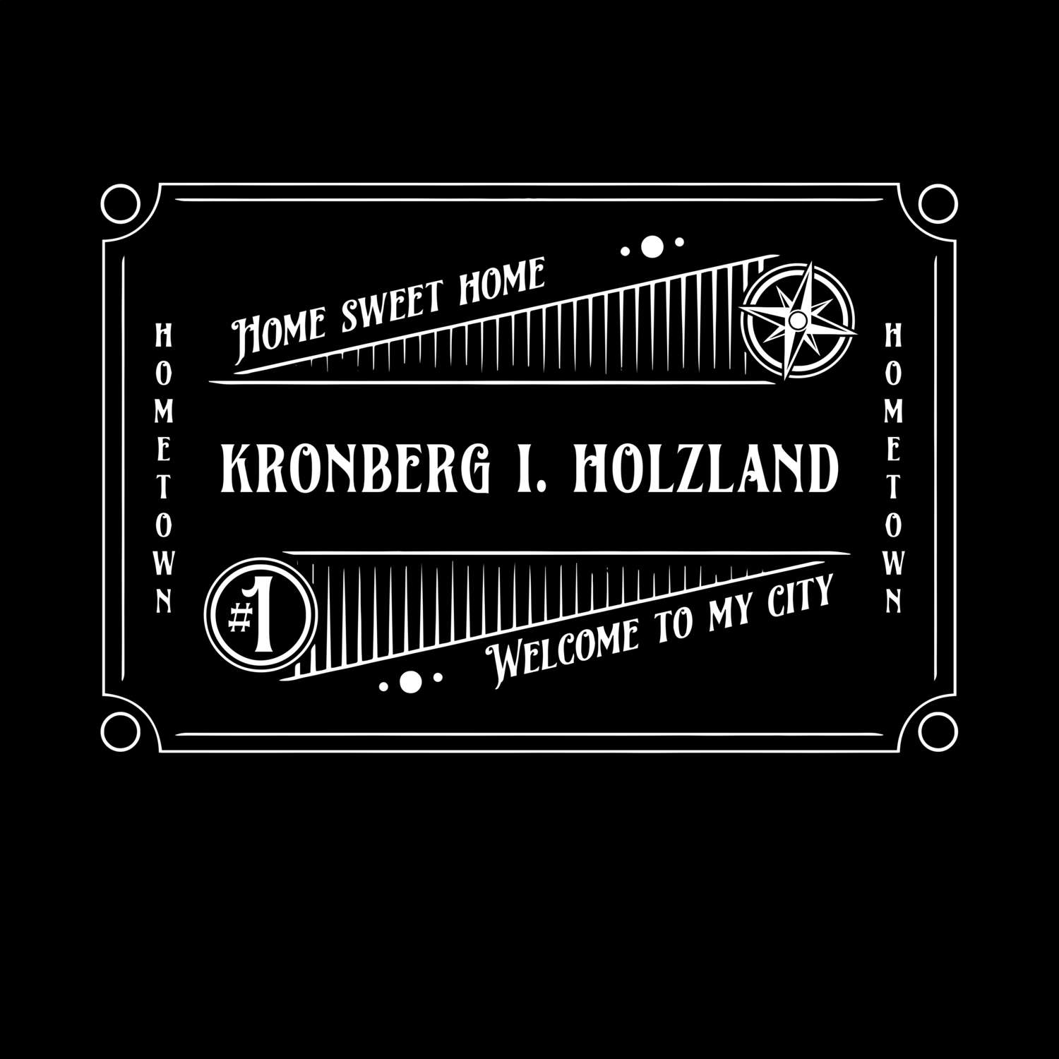 T-Shirt »Rockabilly« für den Ort »Kronberg i. Holzland«