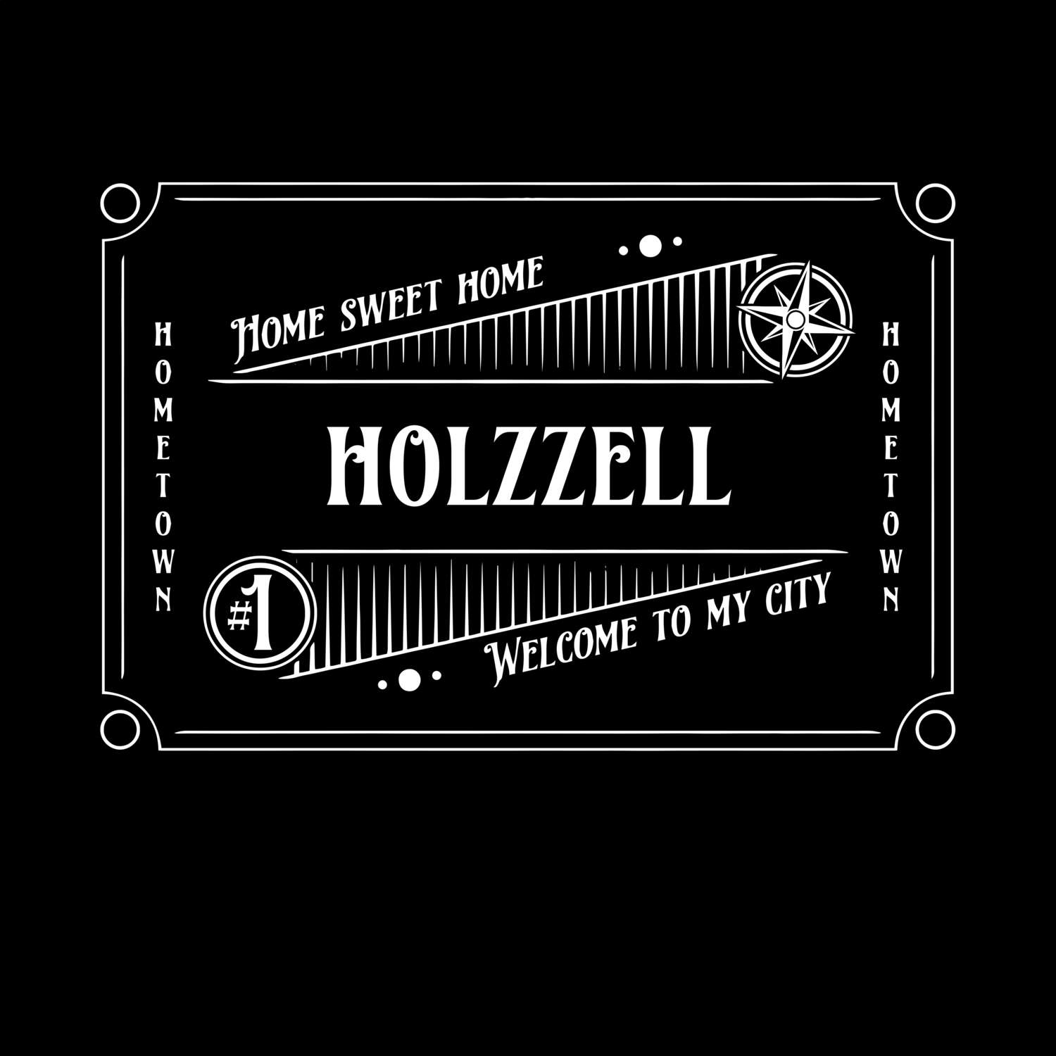 T-Shirt »Rockabilly« für den Ort »Holzzell«