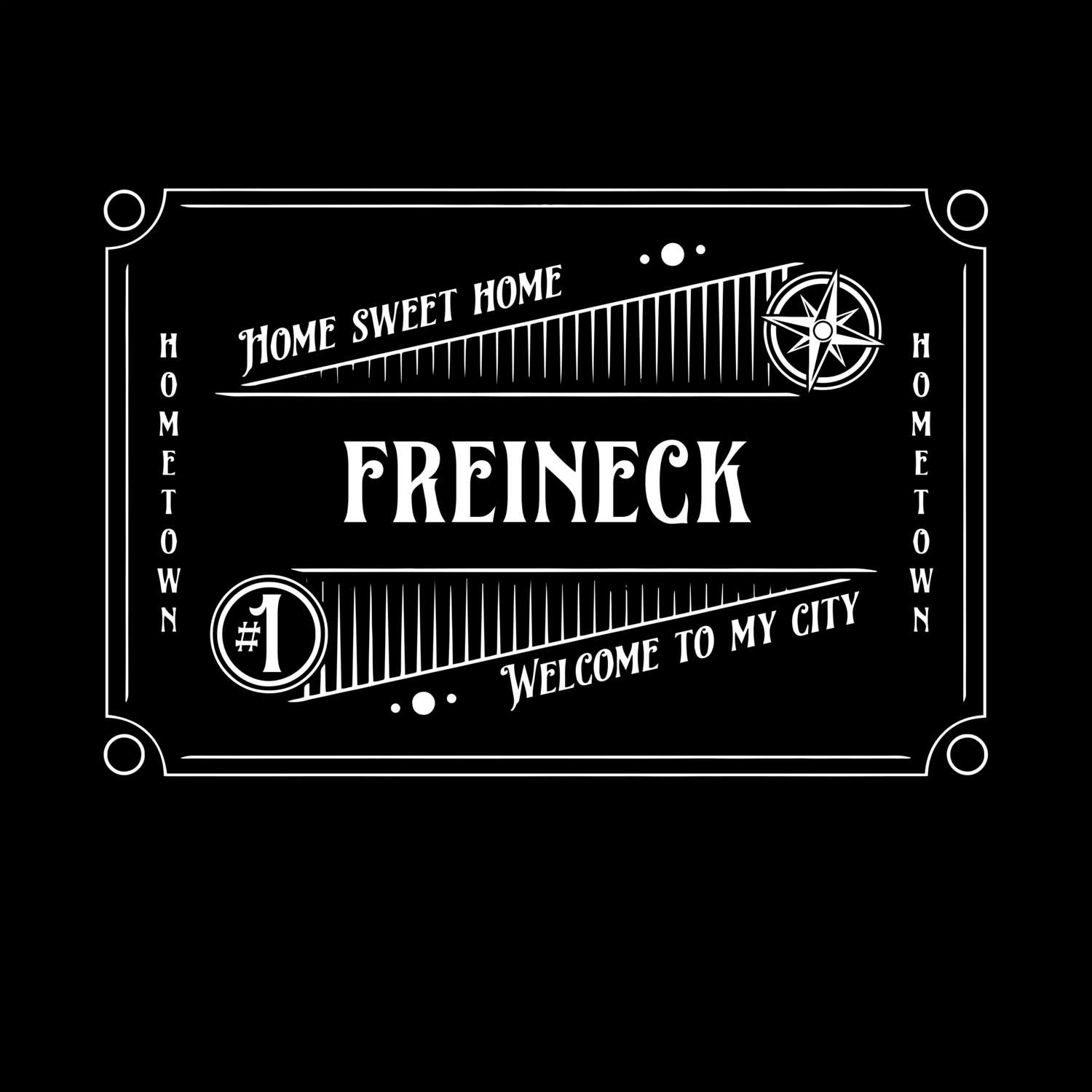 T-Shirt »Rockabilly« für den Ort »Freineck«
