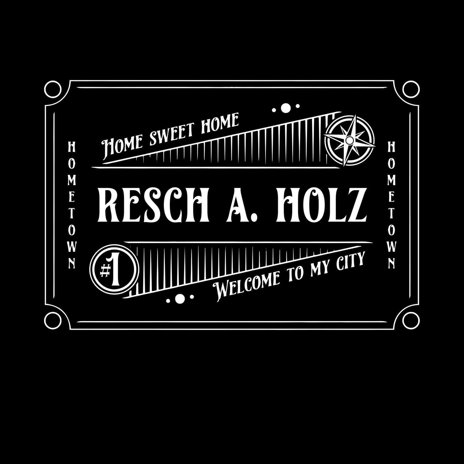 T-Shirt »Rockabilly« für den Ort »Resch a. Holz«