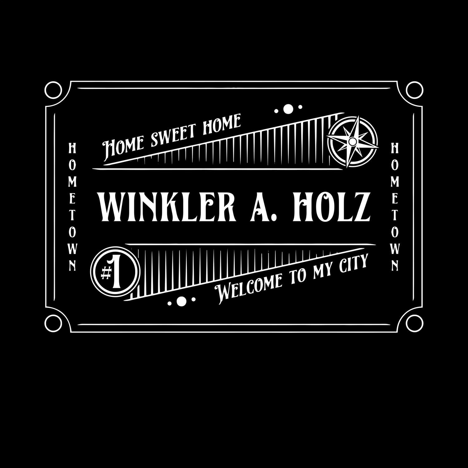 T-Shirt »Rockabilly« für den Ort »Winkler a. Holz«