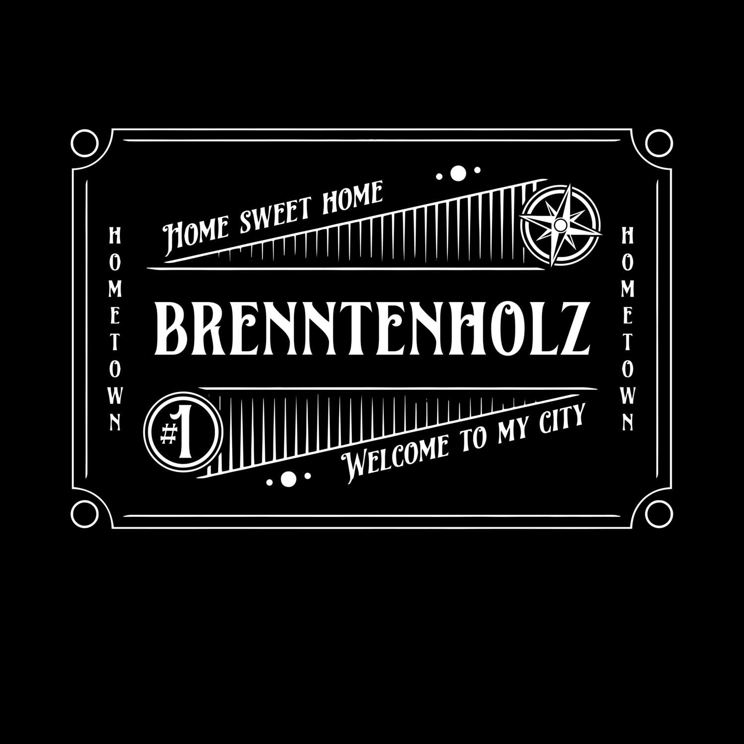 T-Shirt »Rockabilly« für den Ort »Brenntenholz«