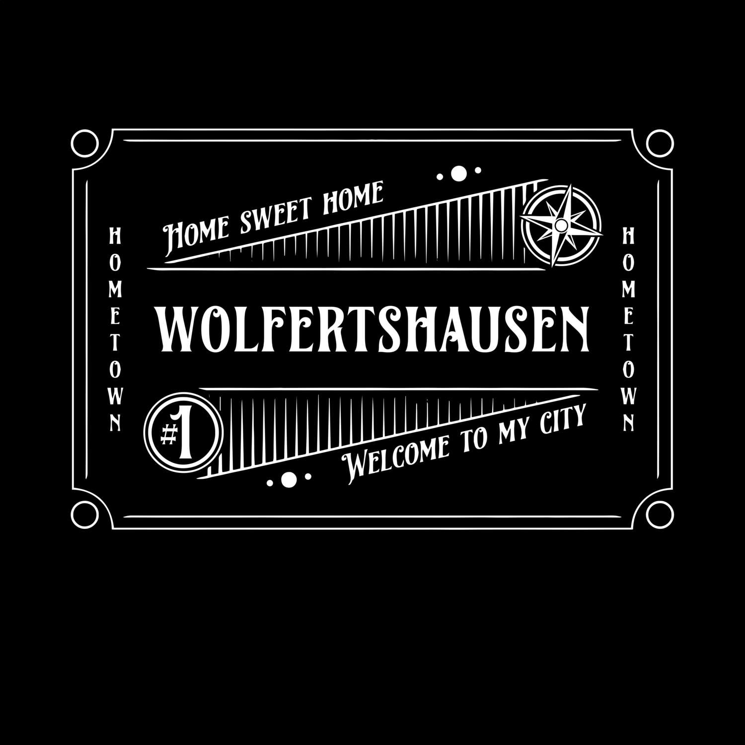 T-Shirt »Rockabilly« für den Ort »Wolfertshausen«