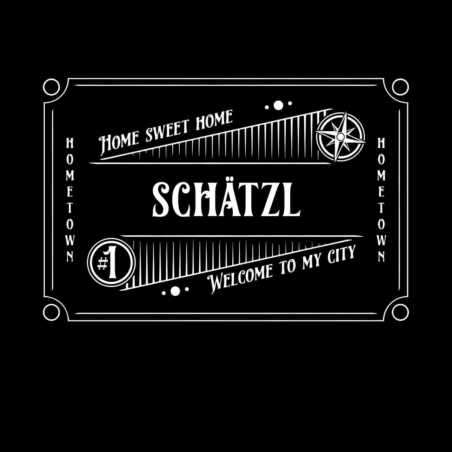 T-Shirt »Rockabilly« für den Ort »Schätzl«