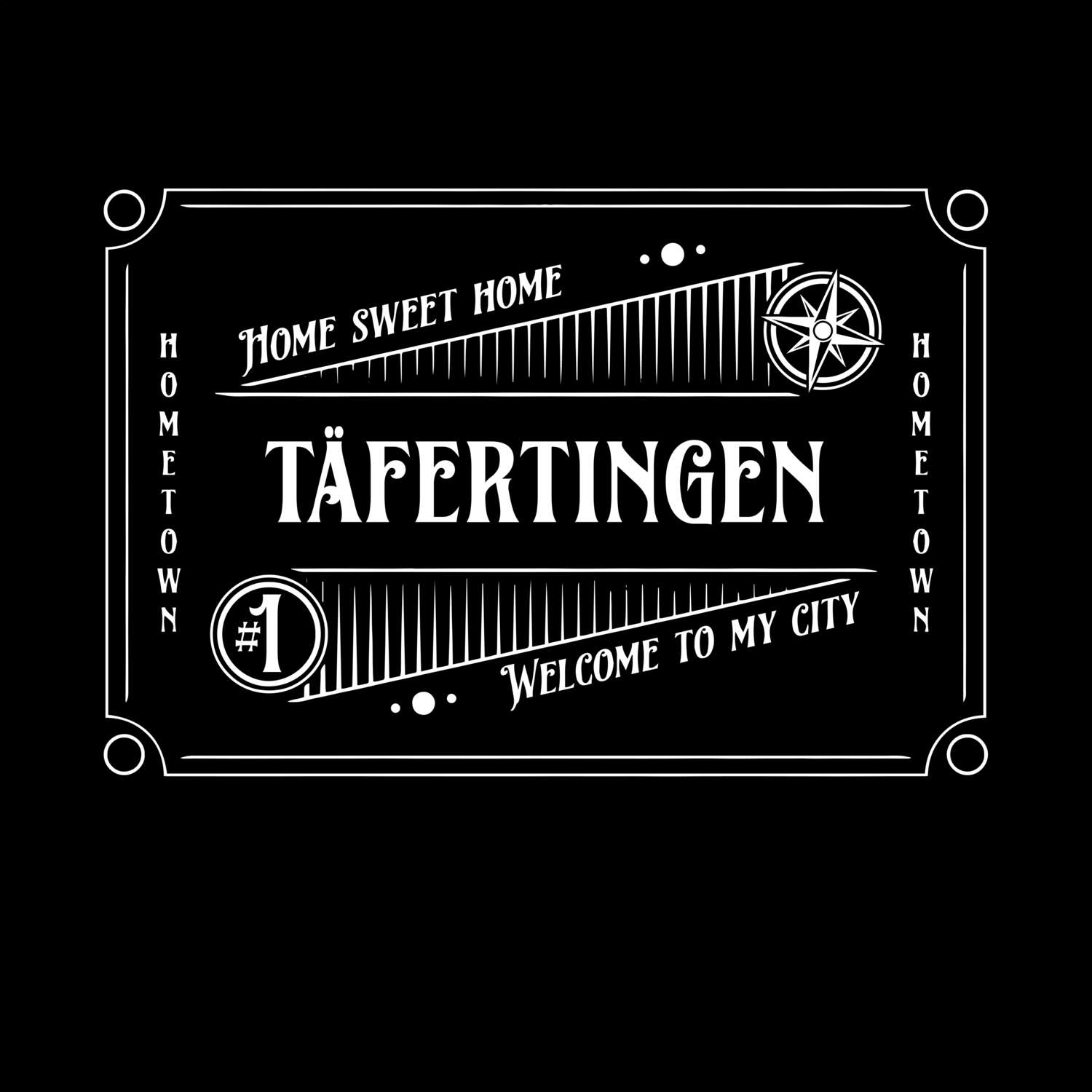 T-Shirt »Rockabilly« für den Ort »Täfertingen«
