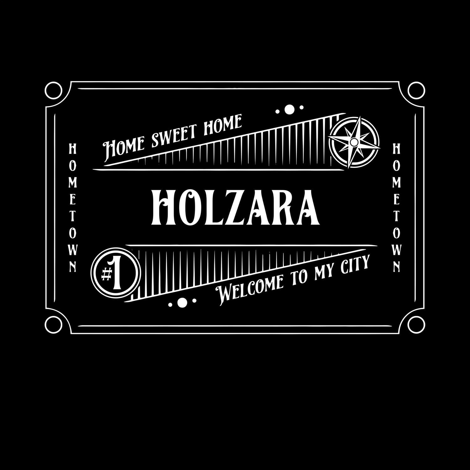 T-Shirt »Rockabilly« für den Ort »Holzara«