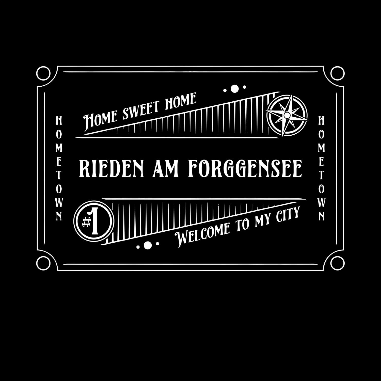 T-Shirt »Rockabilly« für den Ort »Rieden am Forggensee«