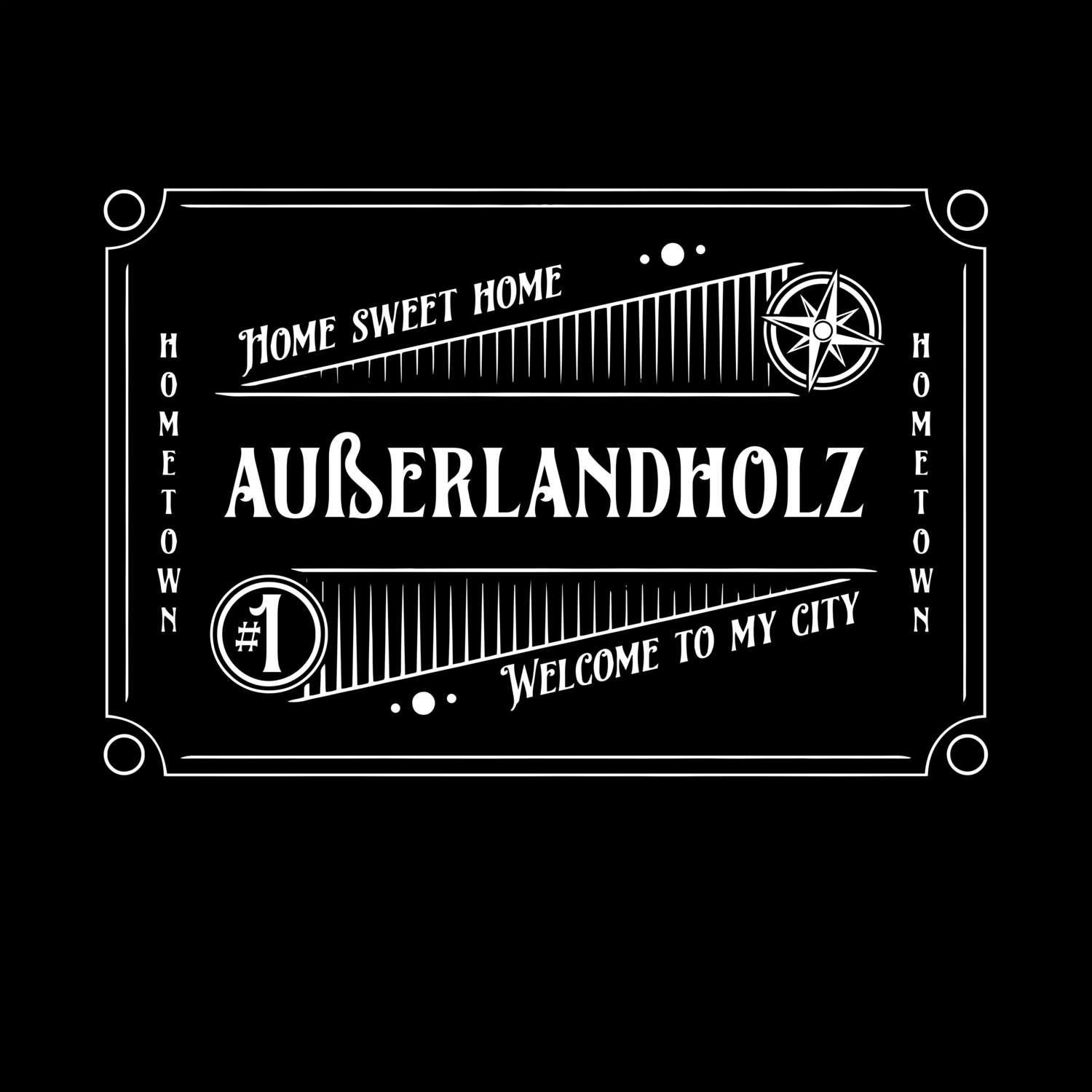 T-Shirt »Rockabilly« für den Ort »Außerlandholz«