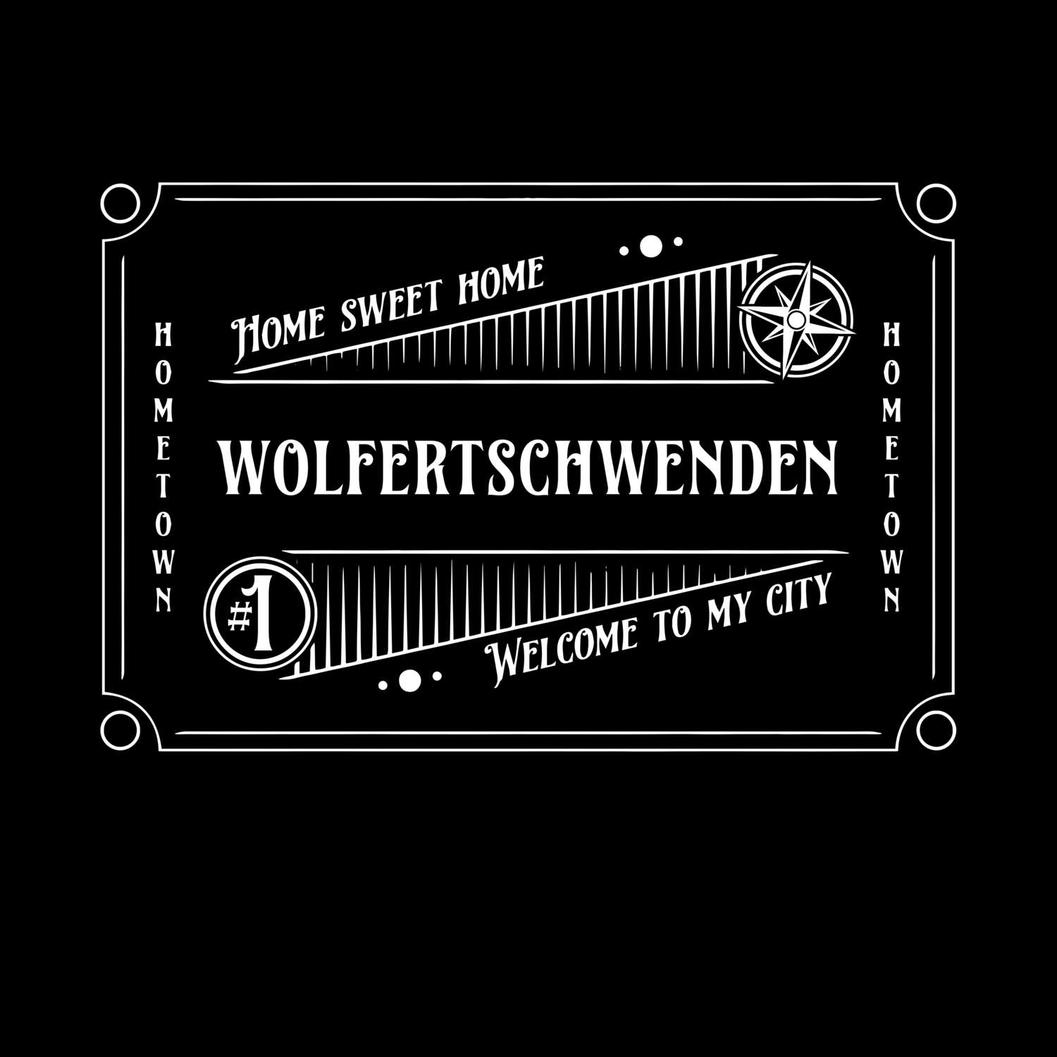 T-Shirt »Rockabilly« für den Ort »Wolfertschwenden«