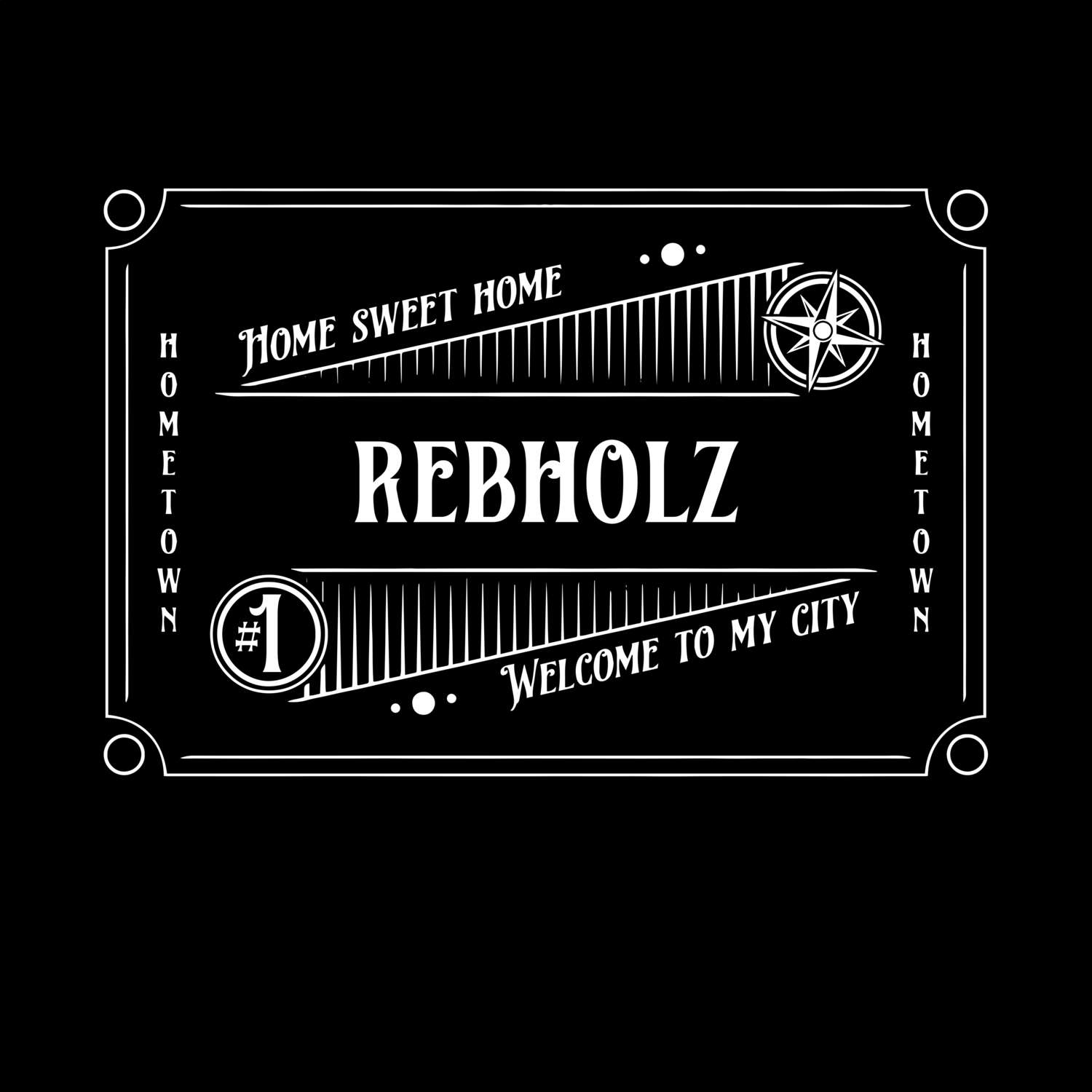 T-Shirt »Rockabilly« für den Ort »Rebholz«