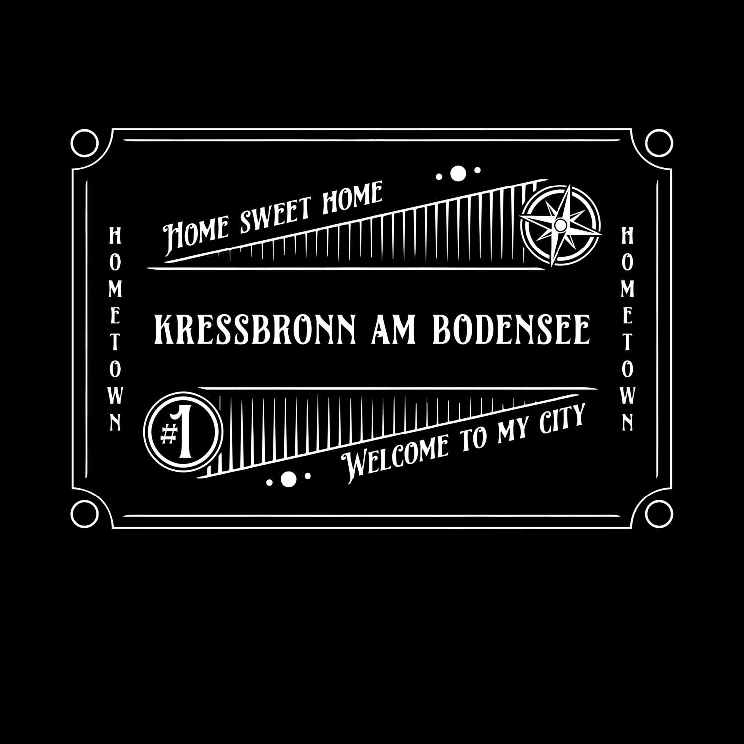 T-Shirt »Rockabilly« für den Ort »Kressbronn am Bodensee«