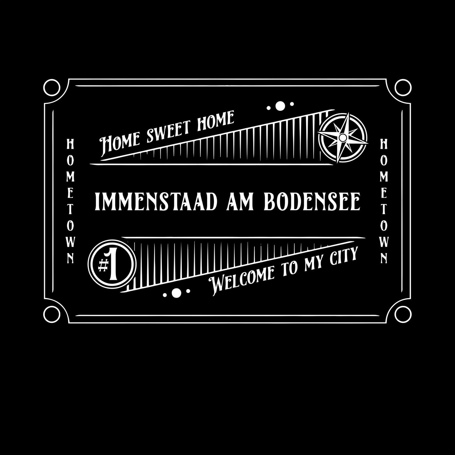 T-Shirt »Rockabilly« für den Ort »Immenstaad am Bodensee«