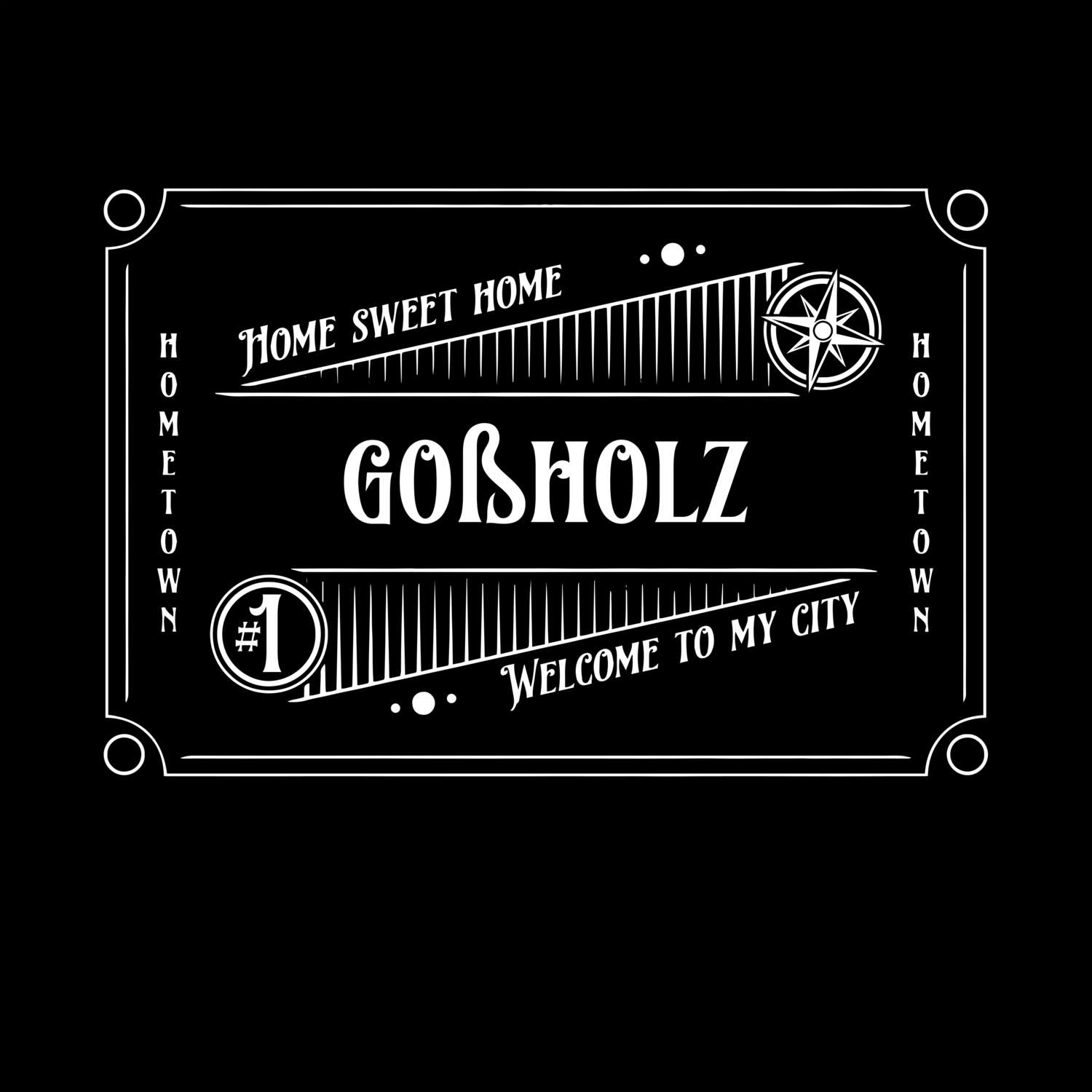 T-Shirt »Rockabilly« für den Ort »Goßholz«