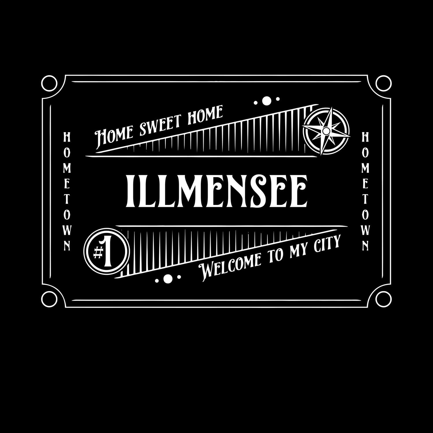 T-Shirt »Rockabilly« für den Ort »Illmensee«