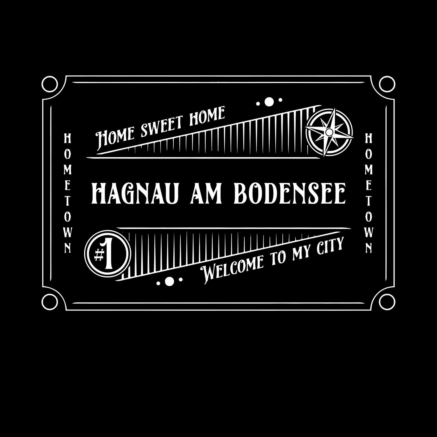 T-Shirt »Rockabilly« für den Ort »Hagnau am Bodensee«