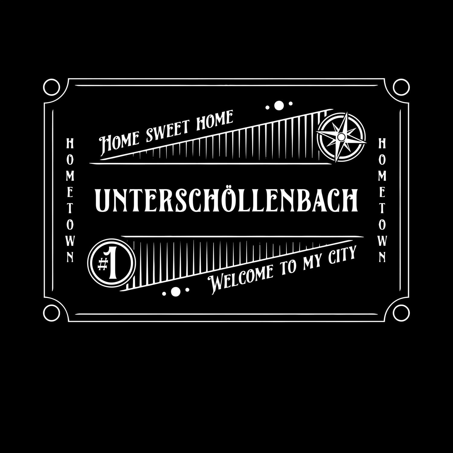 T-Shirt »Rockabilly« für den Ort »Unterschöllenbach«