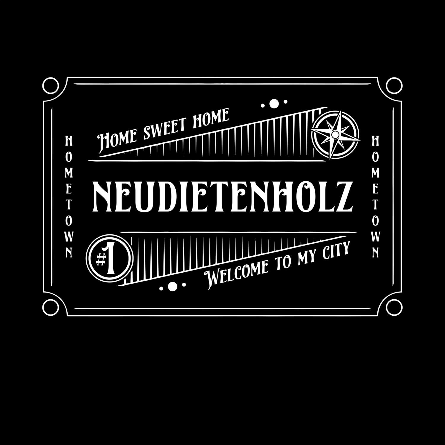 T-Shirt »Rockabilly« für den Ort »Neudietenholz«