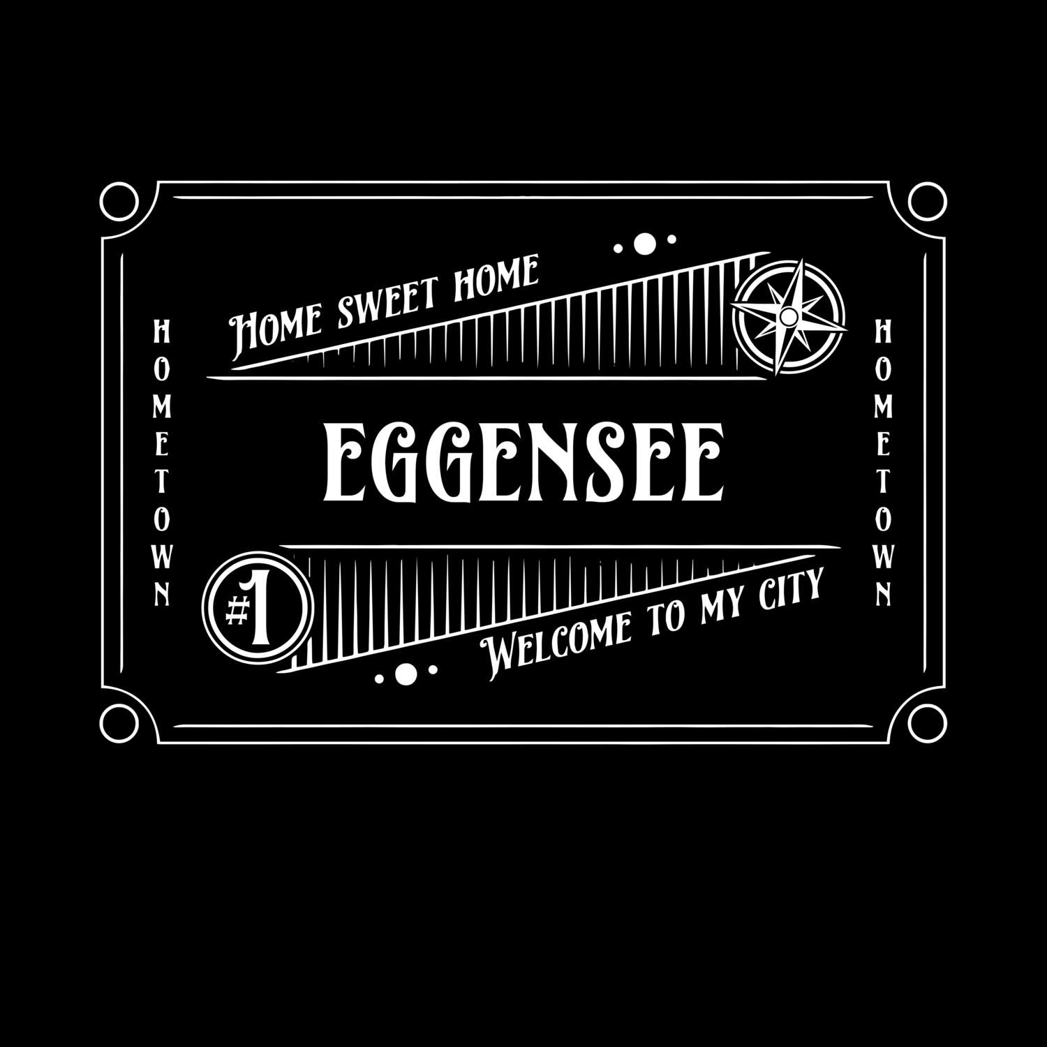 T-Shirt »Rockabilly« für den Ort »Eggensee«