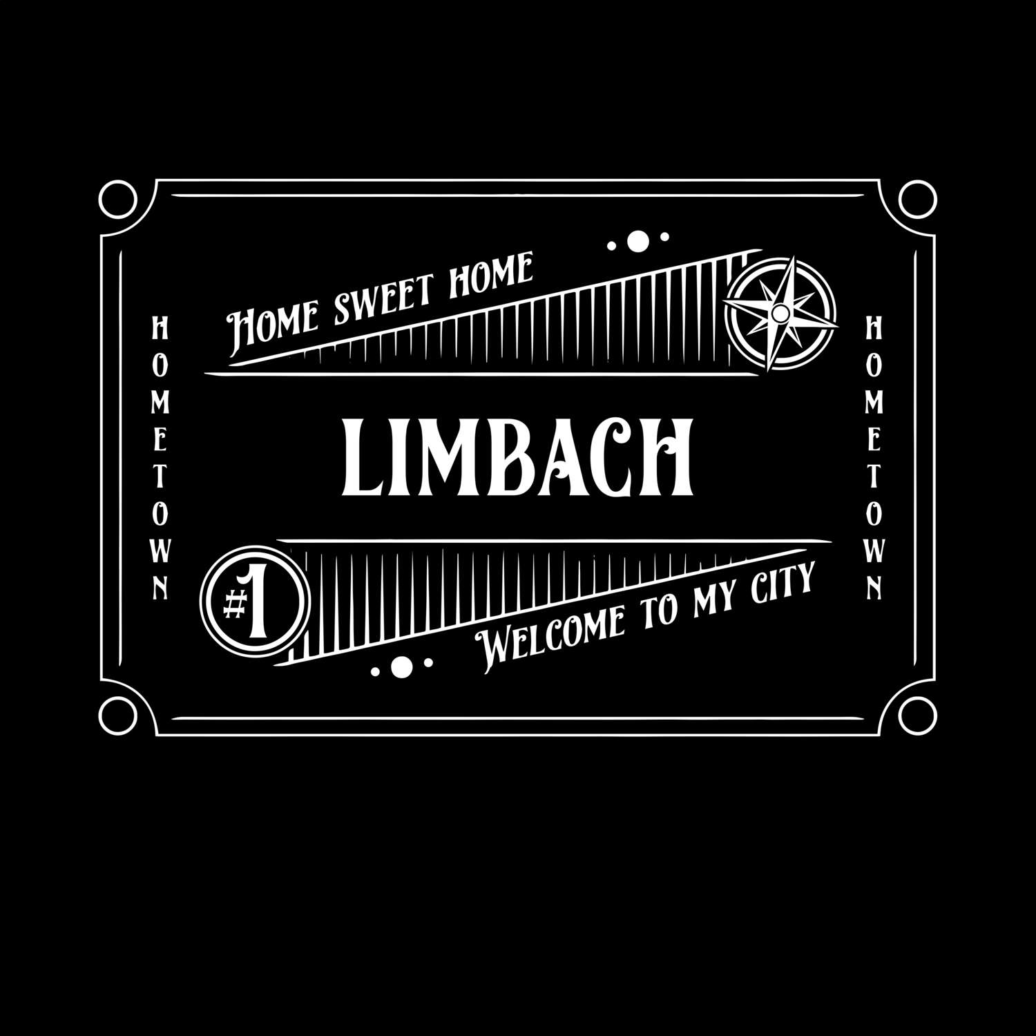 T-Shirt »Rockabilly« für den Ort »Limbach«