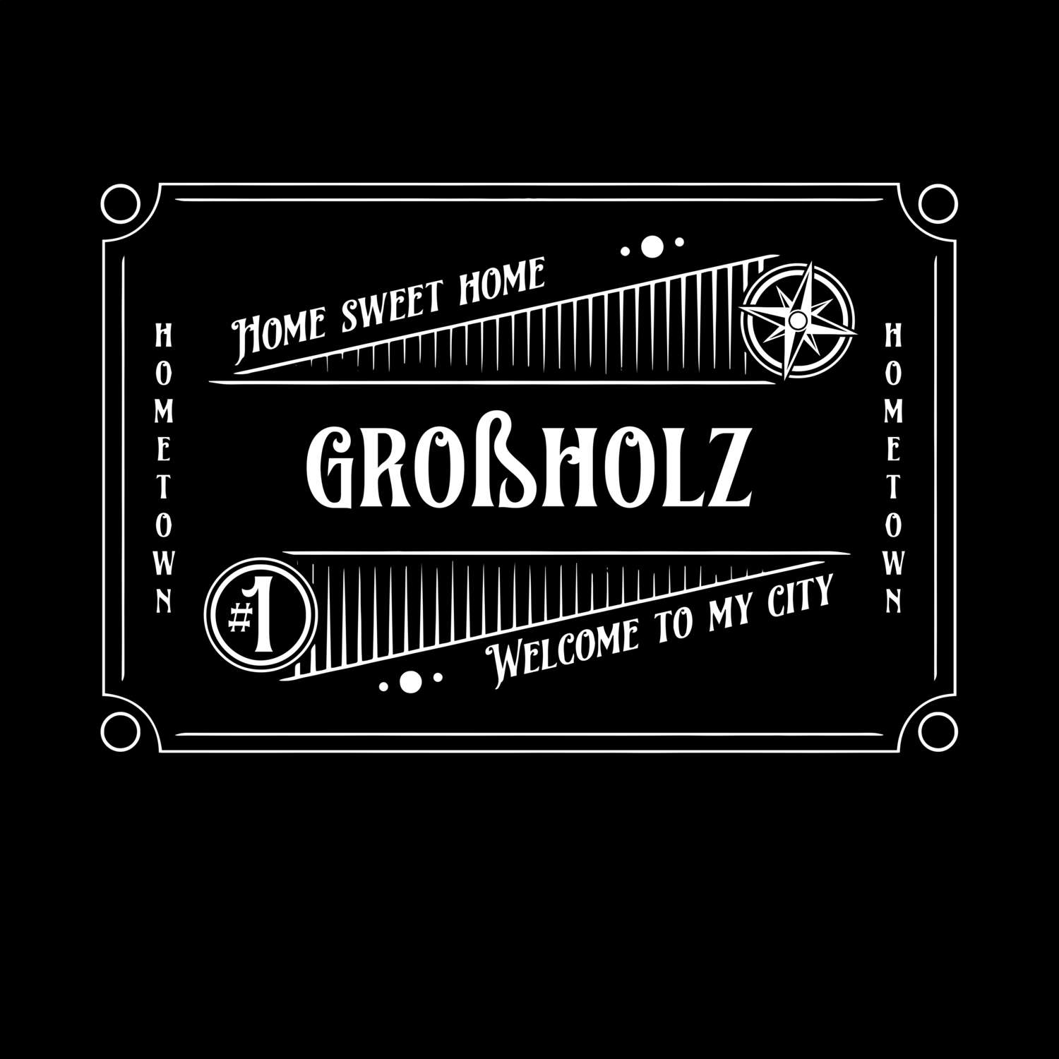 T-Shirt »Rockabilly« für den Ort »Großholz«