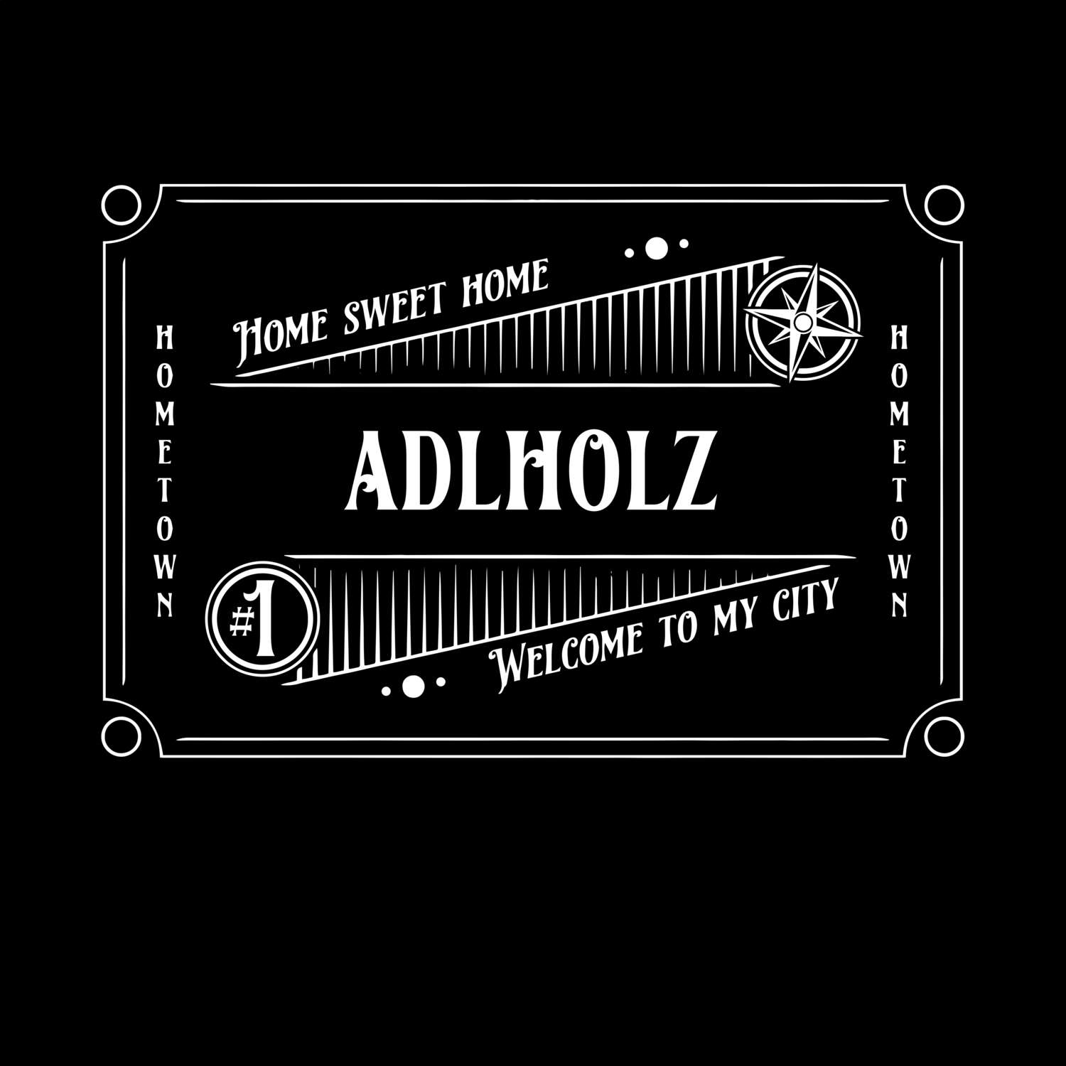 T-Shirt »Rockabilly« für den Ort »Adlholz«