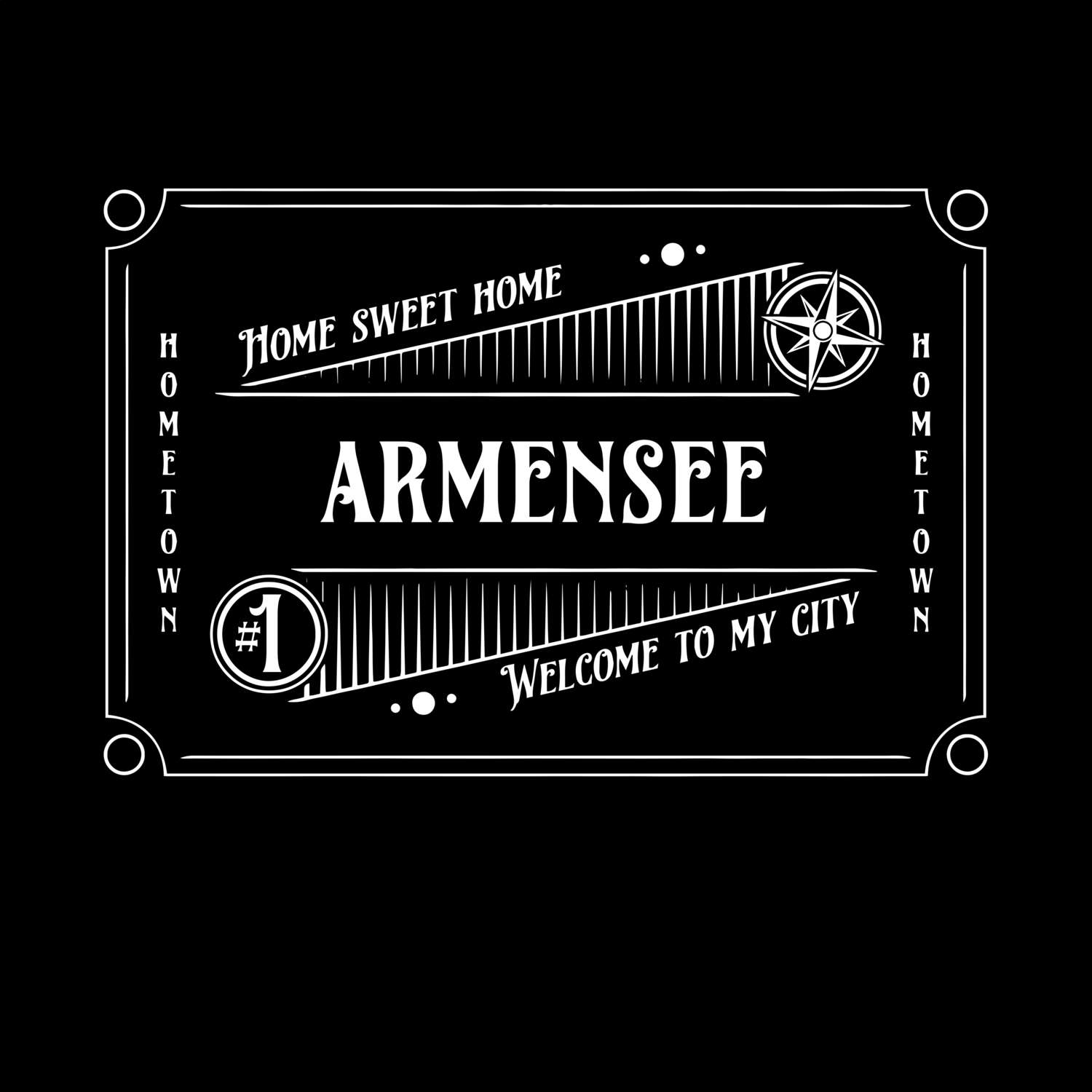 T-Shirt »Rockabilly« für den Ort »Armensee«