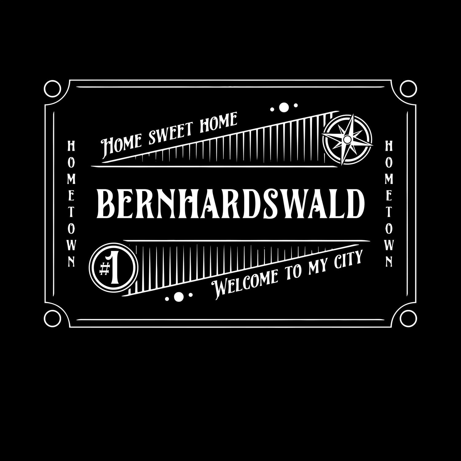 T-Shirt »Rockabilly« für den Ort »Bernhardswald«