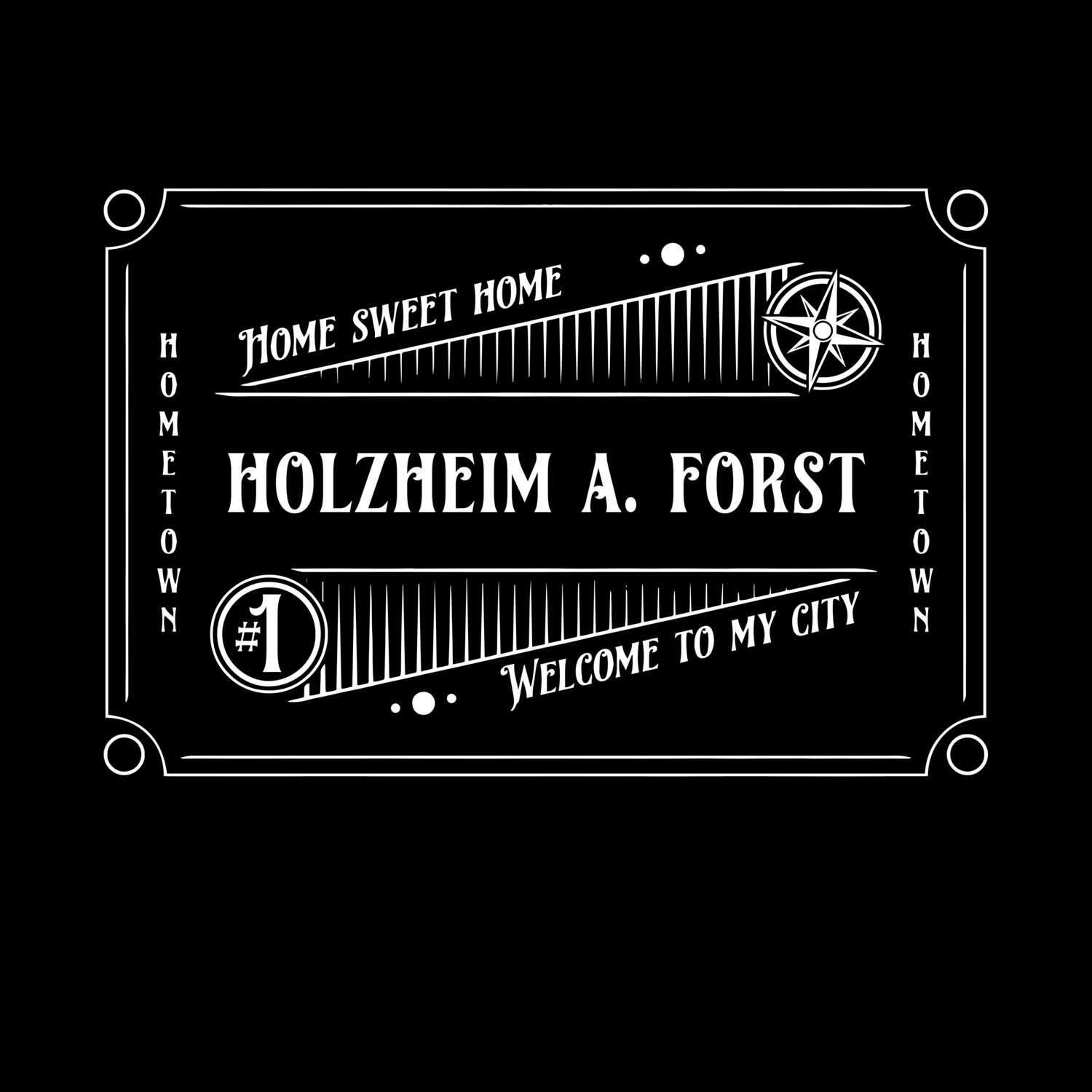 T-Shirt »Rockabilly« für den Ort »Holzheim a. Forst«