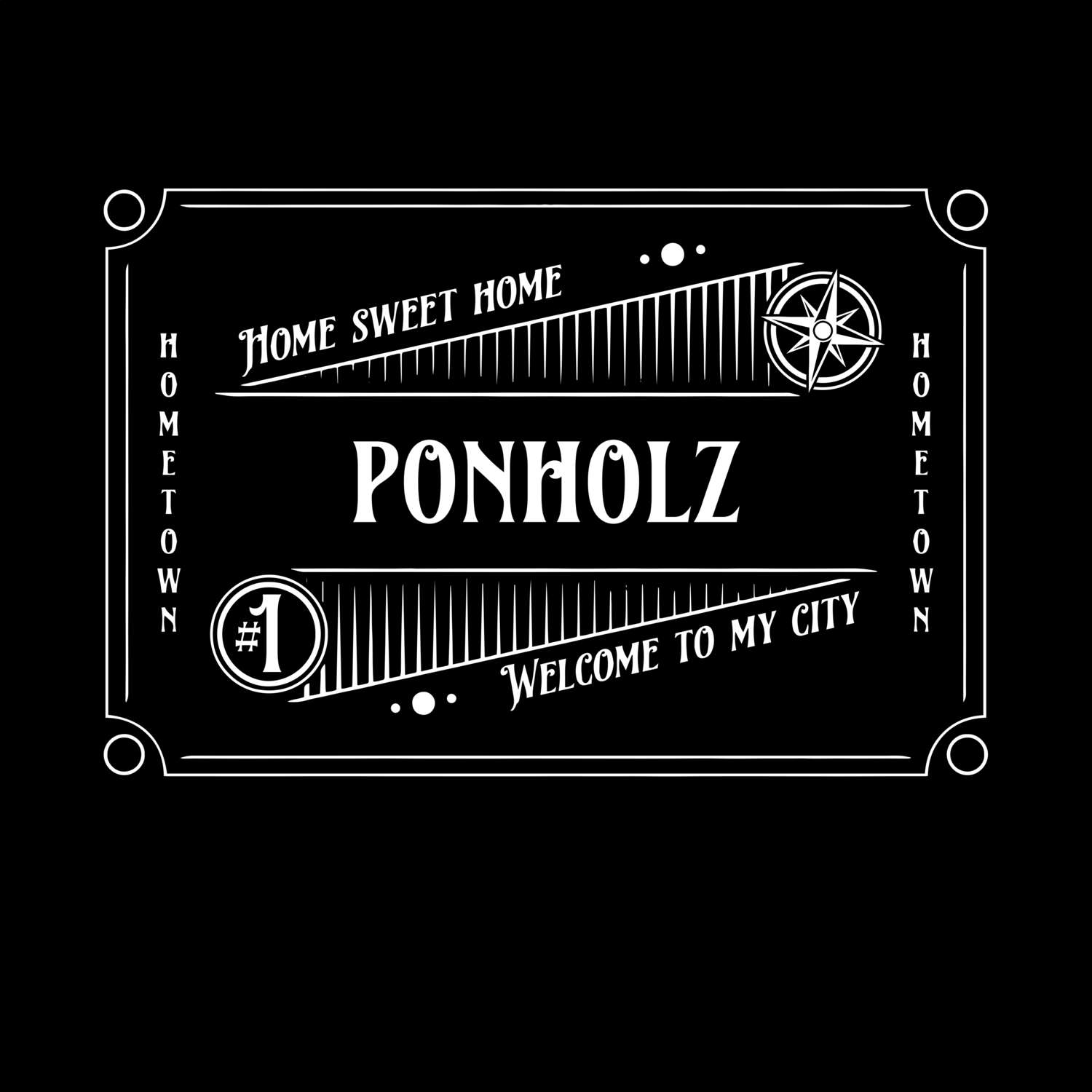 T-Shirt »Rockabilly« für den Ort »Ponholz«