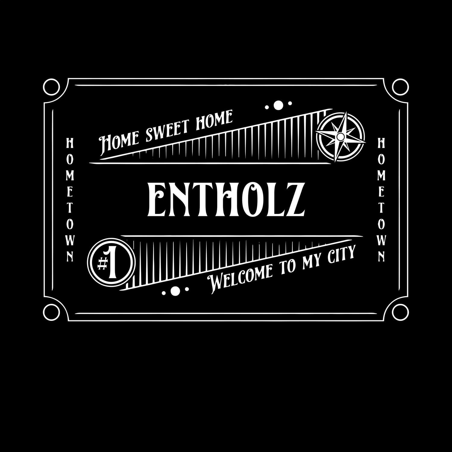 T-Shirt »Rockabilly« für den Ort »Entholz«