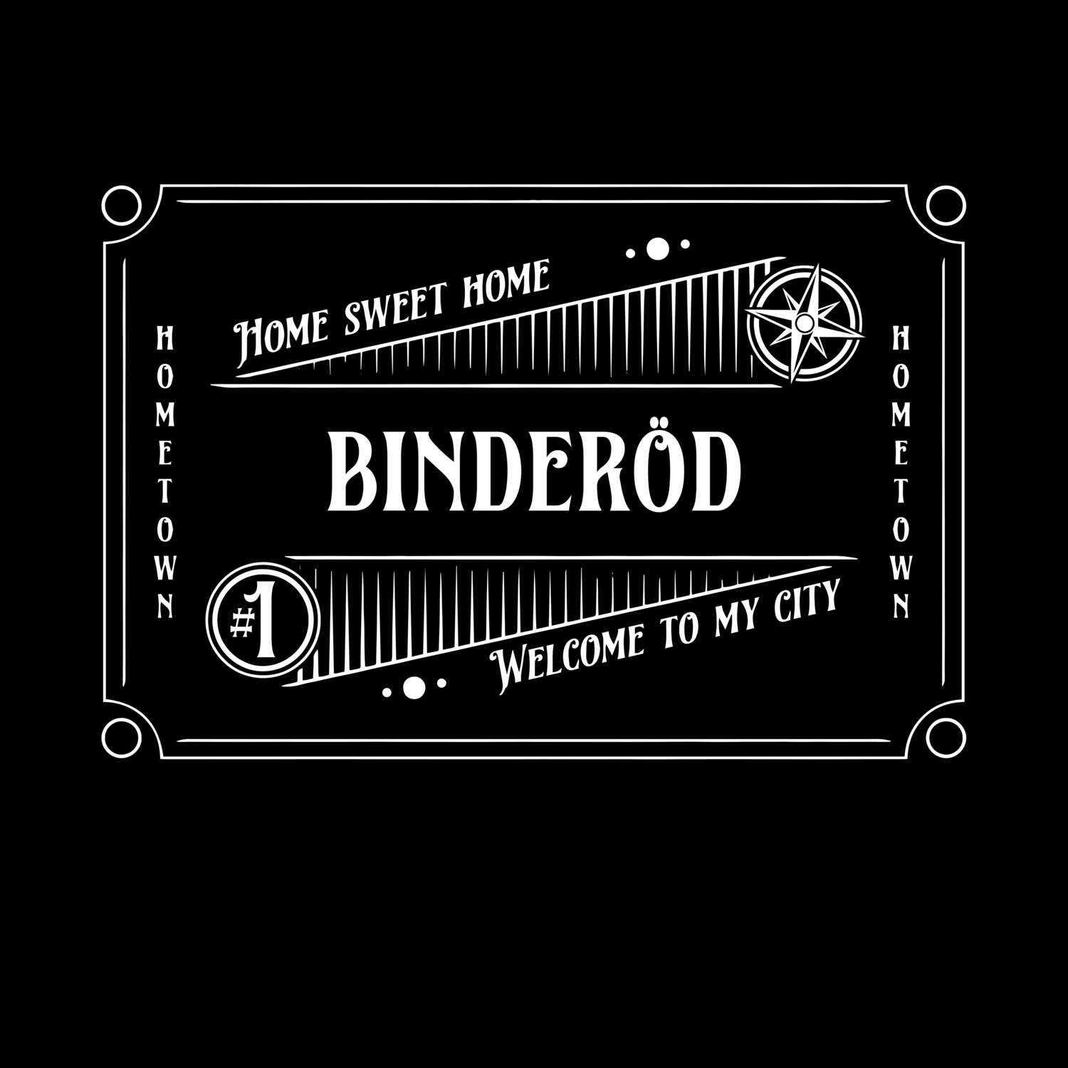 T-Shirt »Rockabilly« für den Ort »Binderöd«