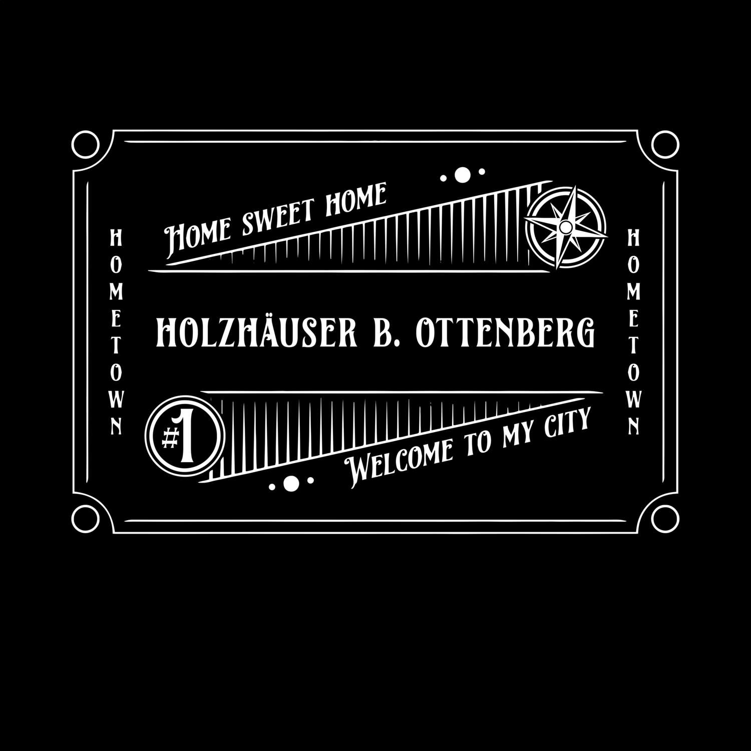T-Shirt »Rockabilly« für den Ort »Holzhäuser b. Ottenberg«
