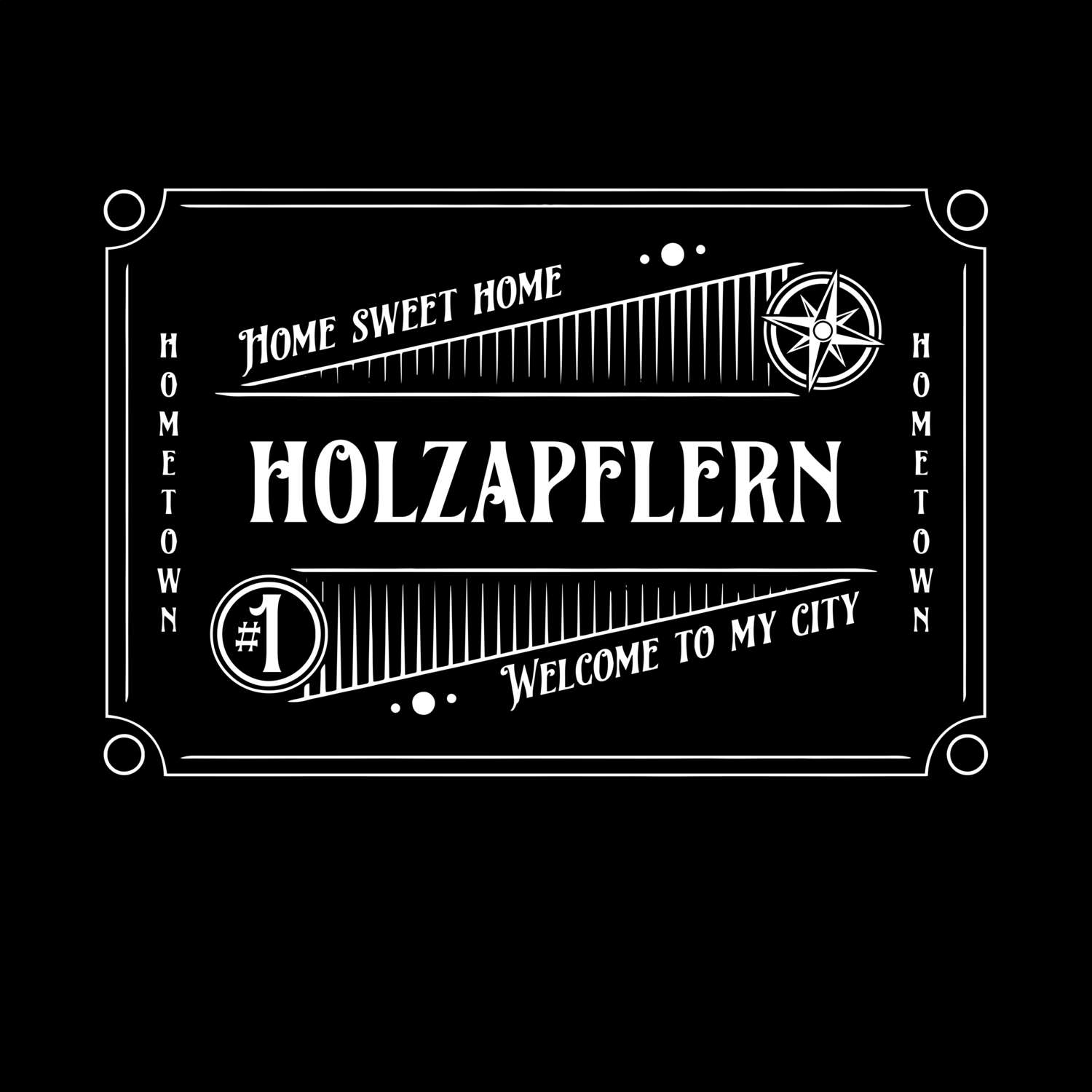 T-Shirt »Rockabilly« für den Ort »Holzapflern«