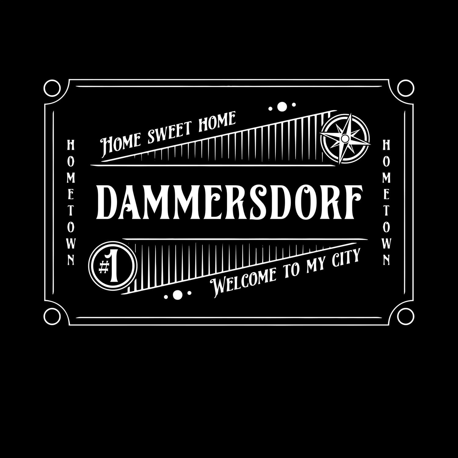 T-Shirt »Rockabilly« für den Ort »Dammersdorf«