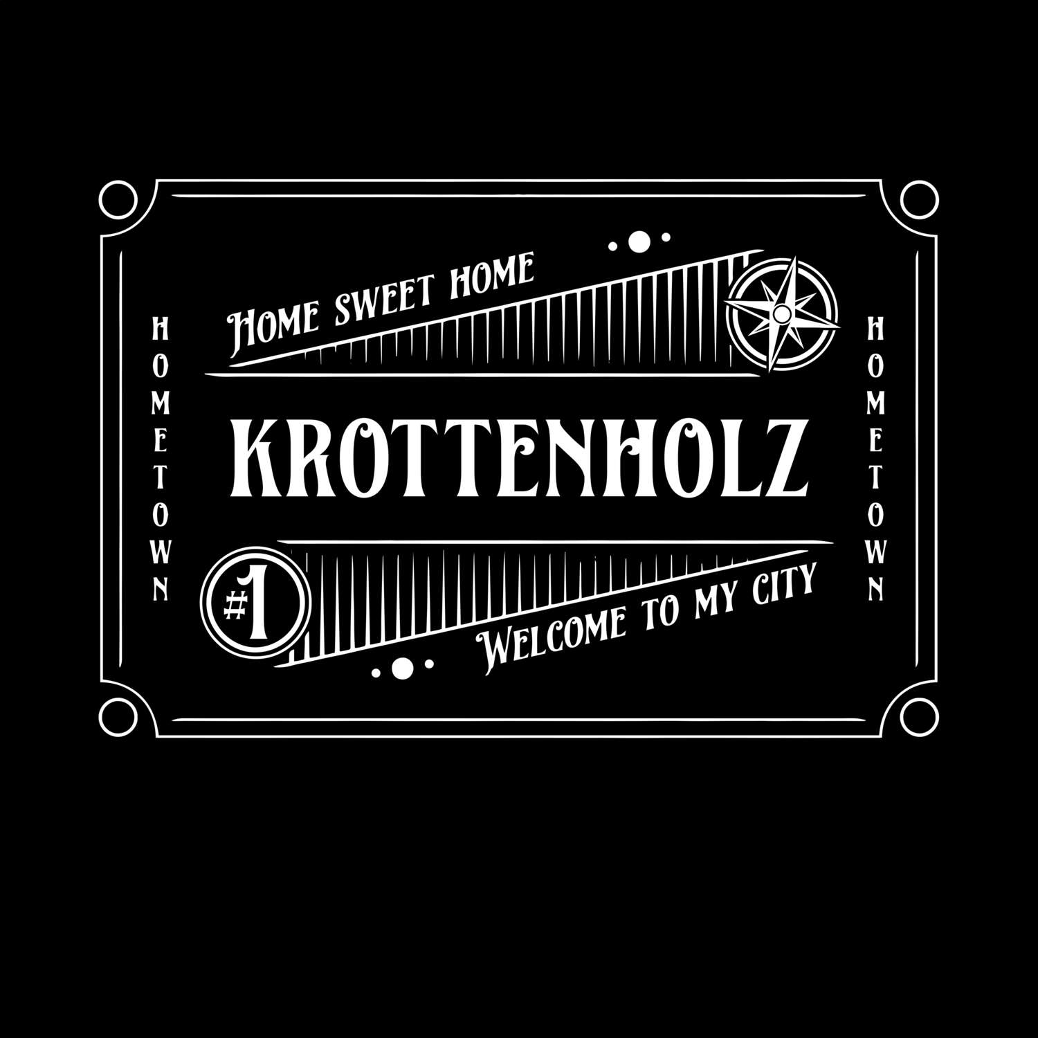 T-Shirt »Rockabilly« für den Ort »Krottenholz«
