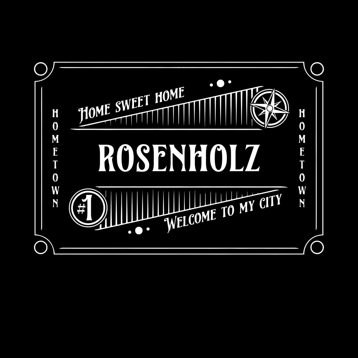 T-Shirt »Rockabilly« für den Ort »Rosenholz«
